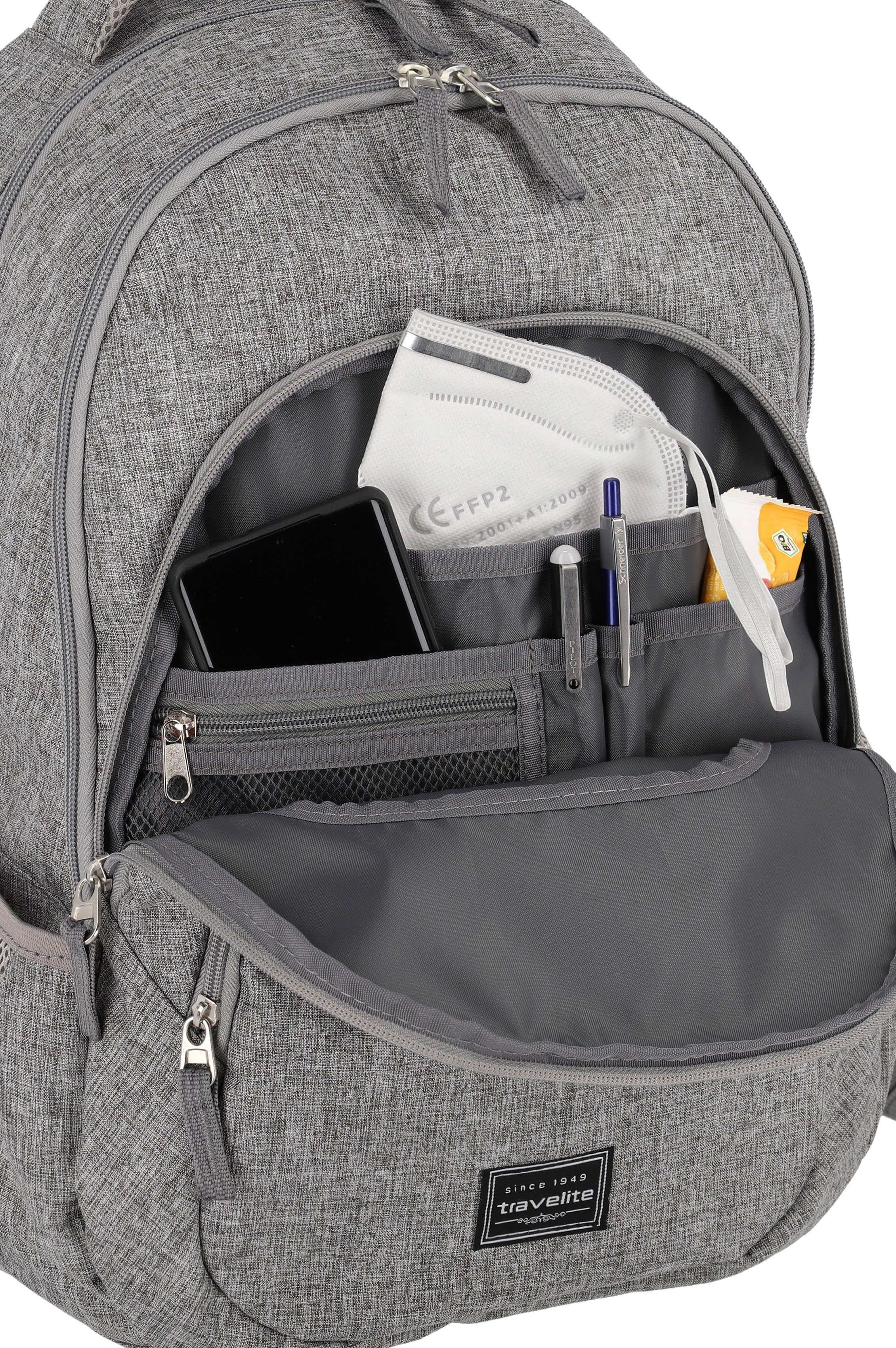 travelite Laptoprugzak BASICS Melange Vrijetijds rugzak werk rugzak school rugzak reis rugzak
