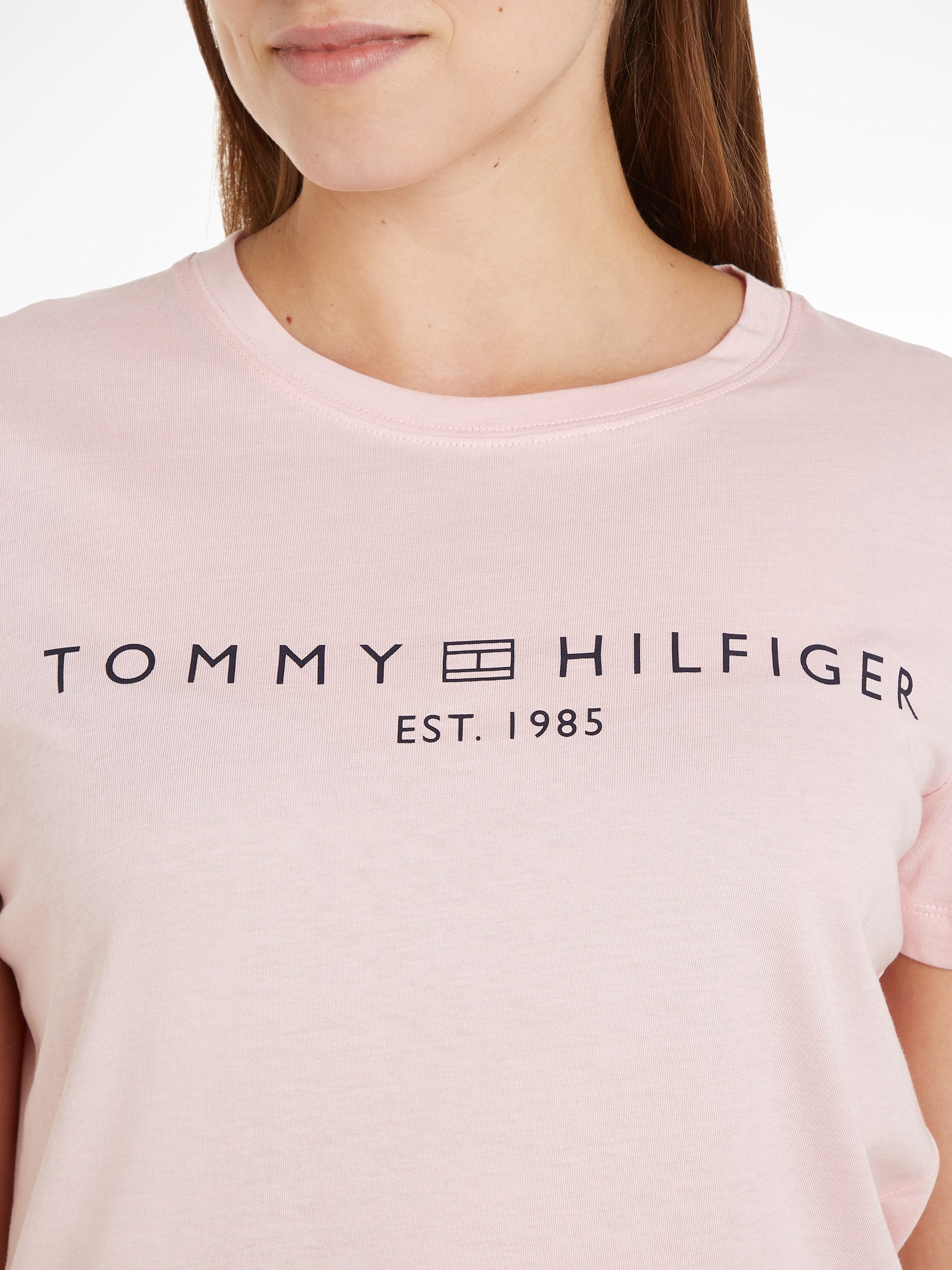 Tommy Hilfiger T-shirt REG CORP LOGO C-NK SS met een logo-opschrift