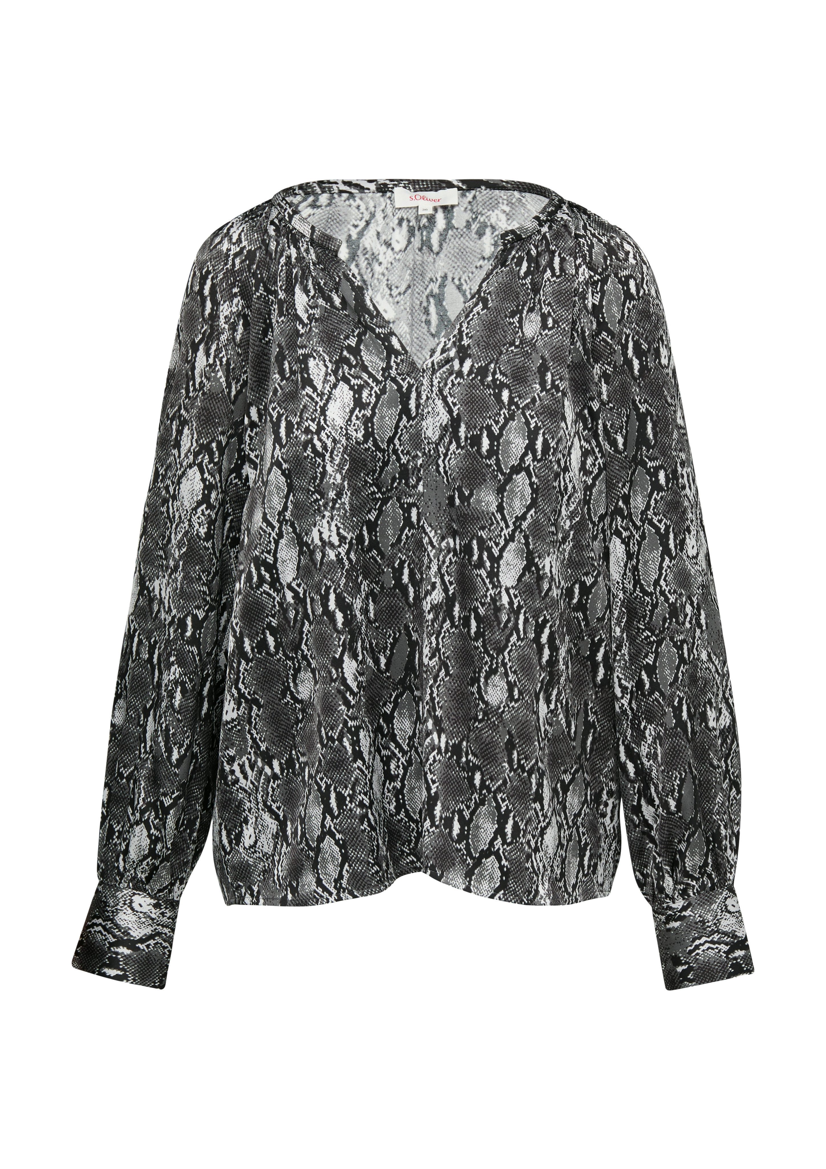 s.Oliver Blouse met lange mouwen met print all-over