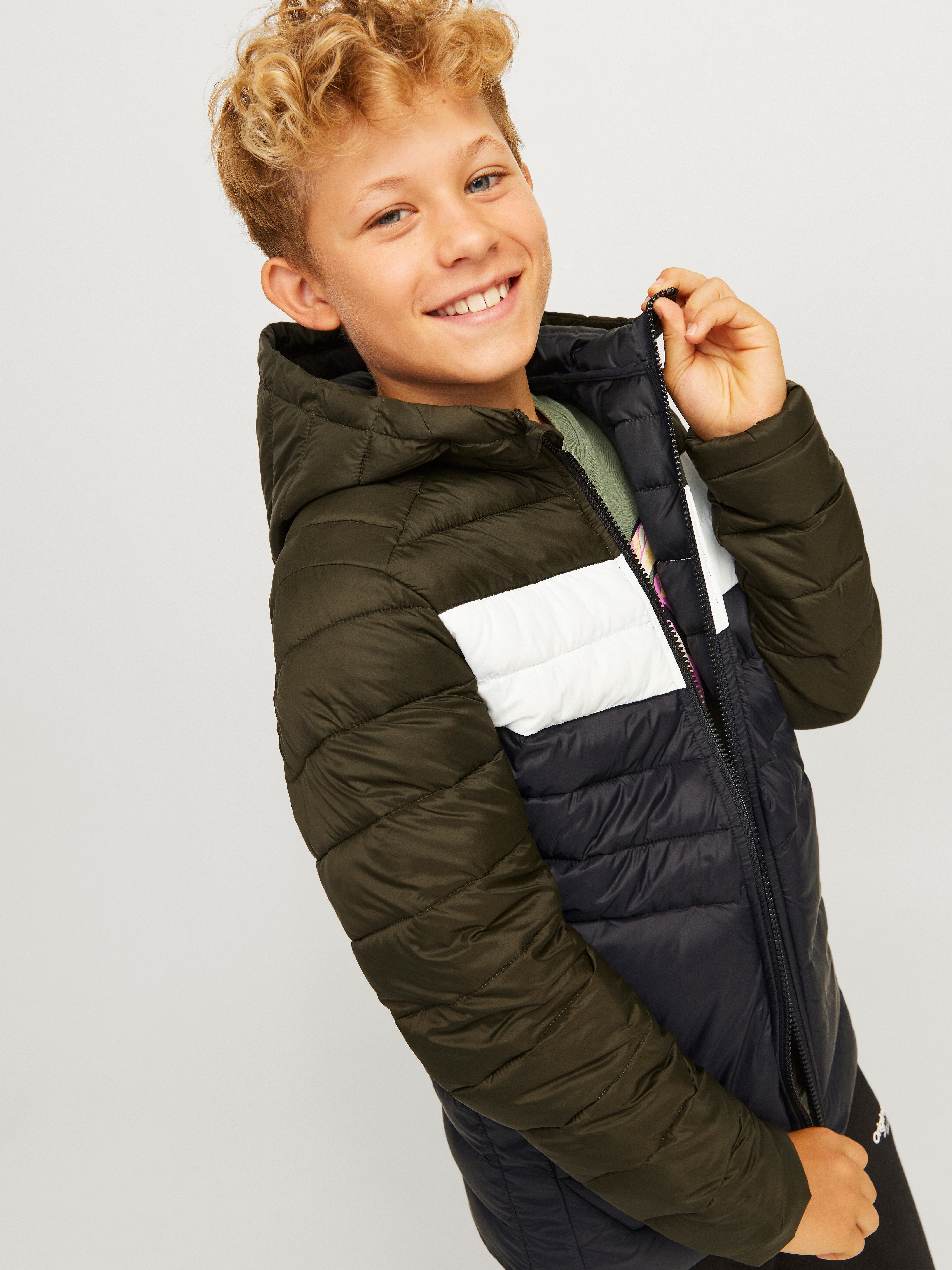 Jack & Jones Junior Gewatteerde jas JJESPRINT PUFFER HOOD NOOS JNR