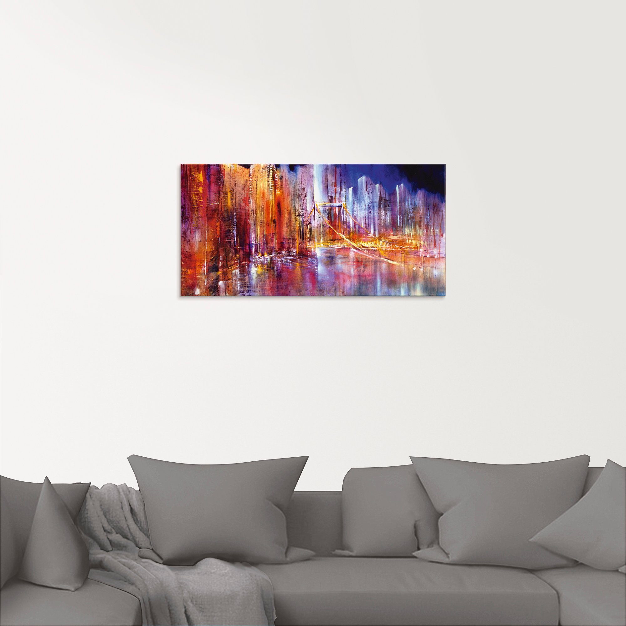 Artland Print op glas Stadsbeeld II in verschillende maten