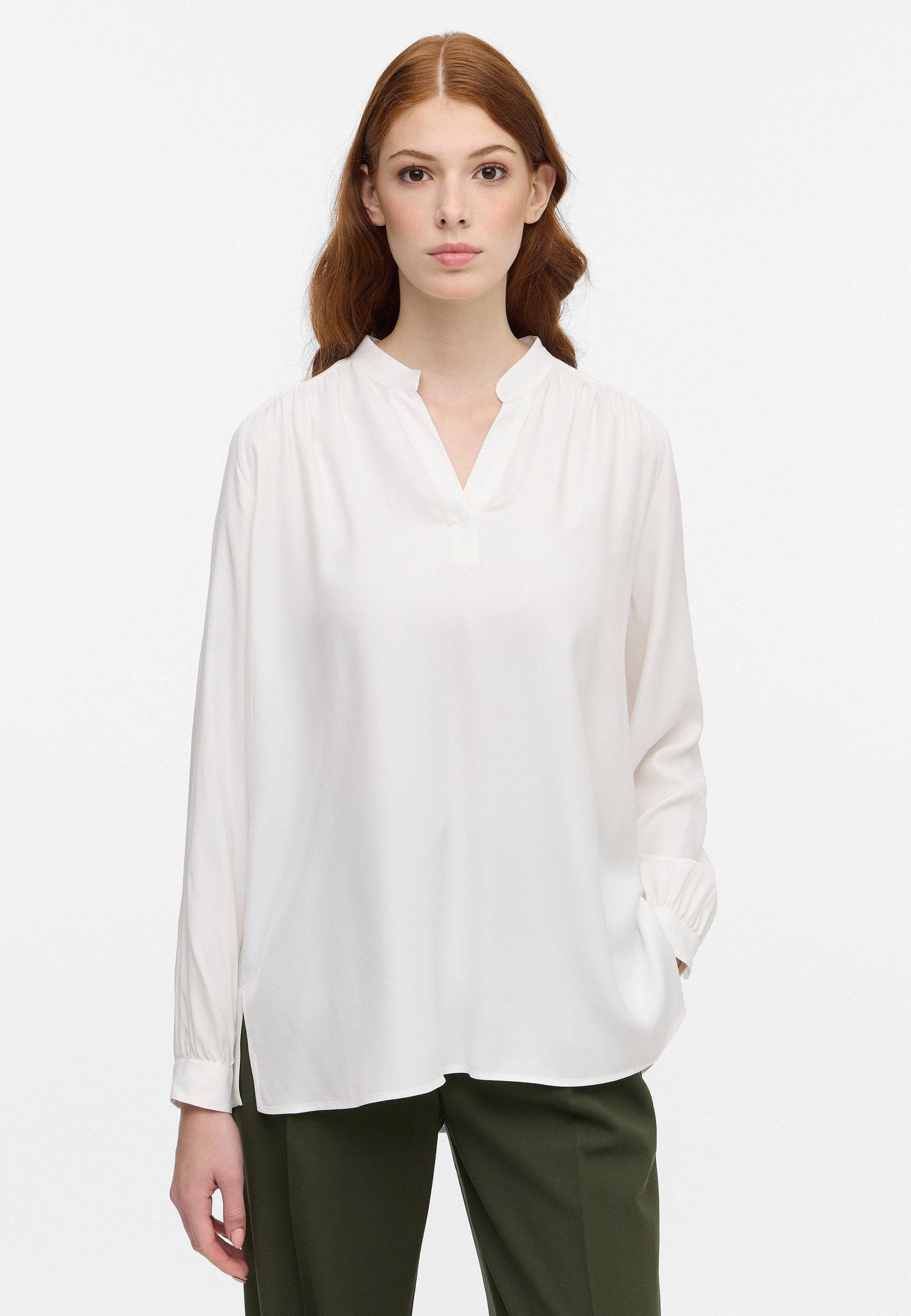 Eterna Lange blouse Loose fit dames lange blouses maat 44 wit