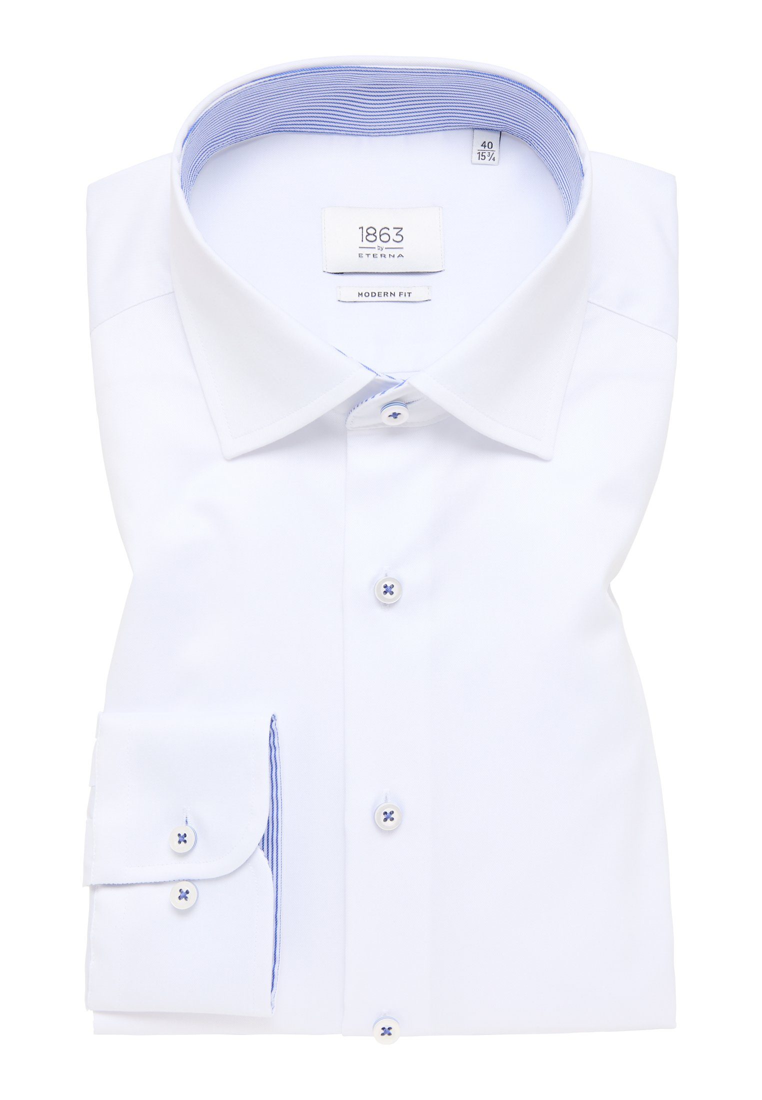 Eterna Overhemd met lange mouwen MODERN FIT NON IRON (strijkvrij)