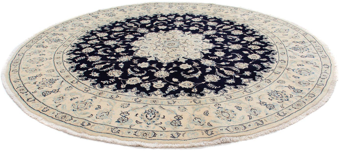 morgenland Wollen kleed Nain - 9la bloemmotief Blu scuro 90x 60 cm Handgeknoopt