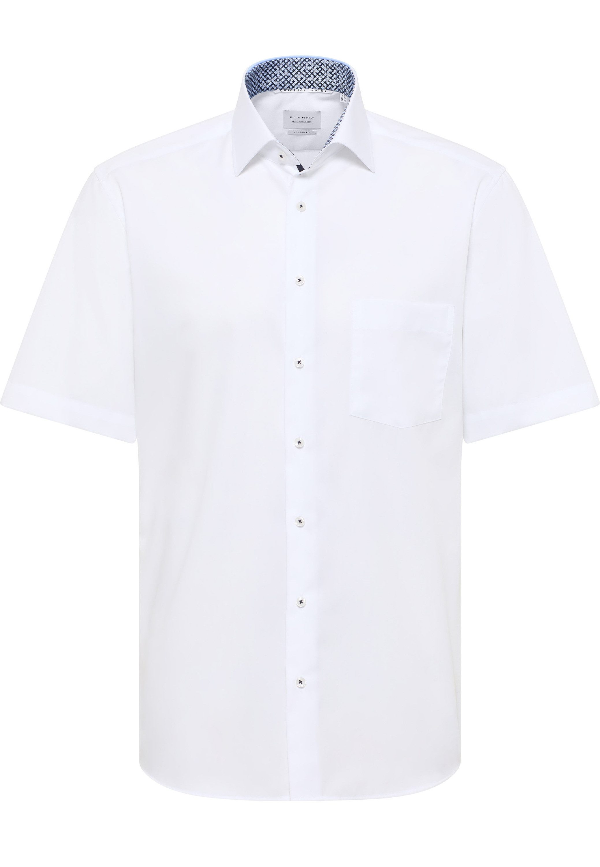 Eterna Overhemd met korte mouwen MODERN FIT NON IRON (strijkvrij)