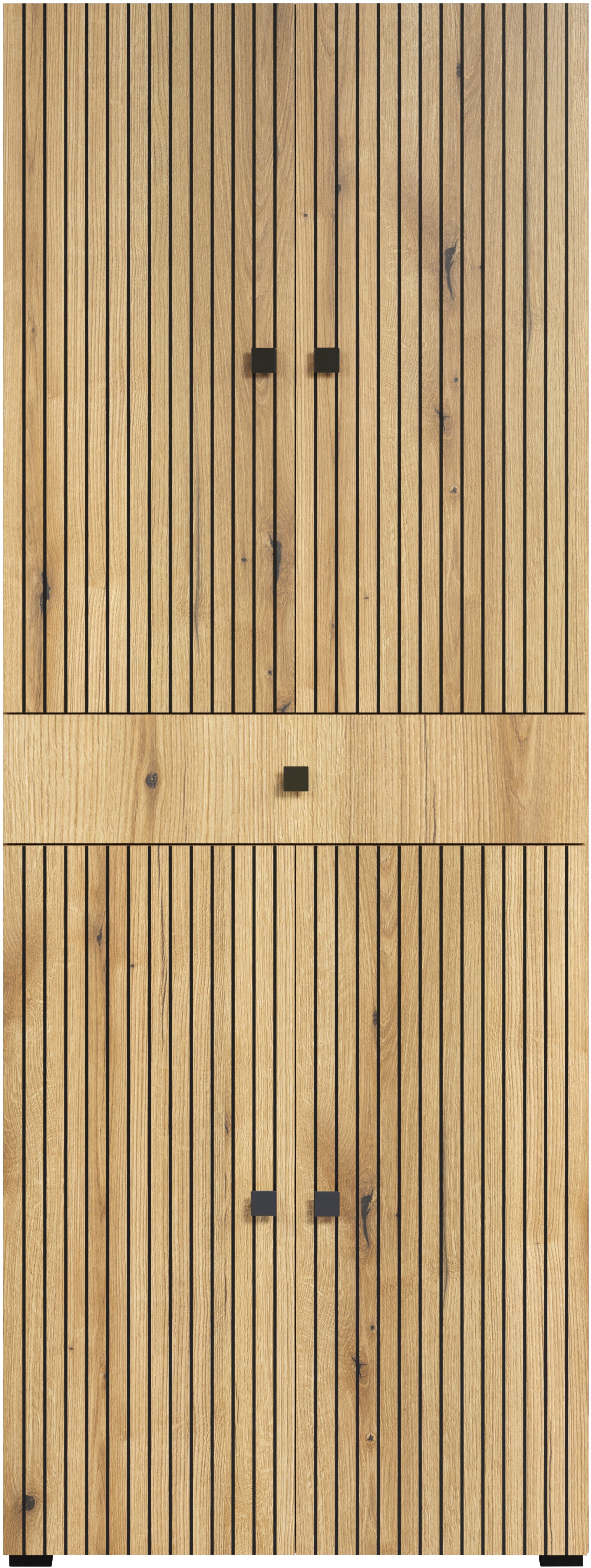 welltime Hoge kast Amrum Breedte 40 cm, ruime hoge kast eik ribbellook badkamerkast (1 stuk)
