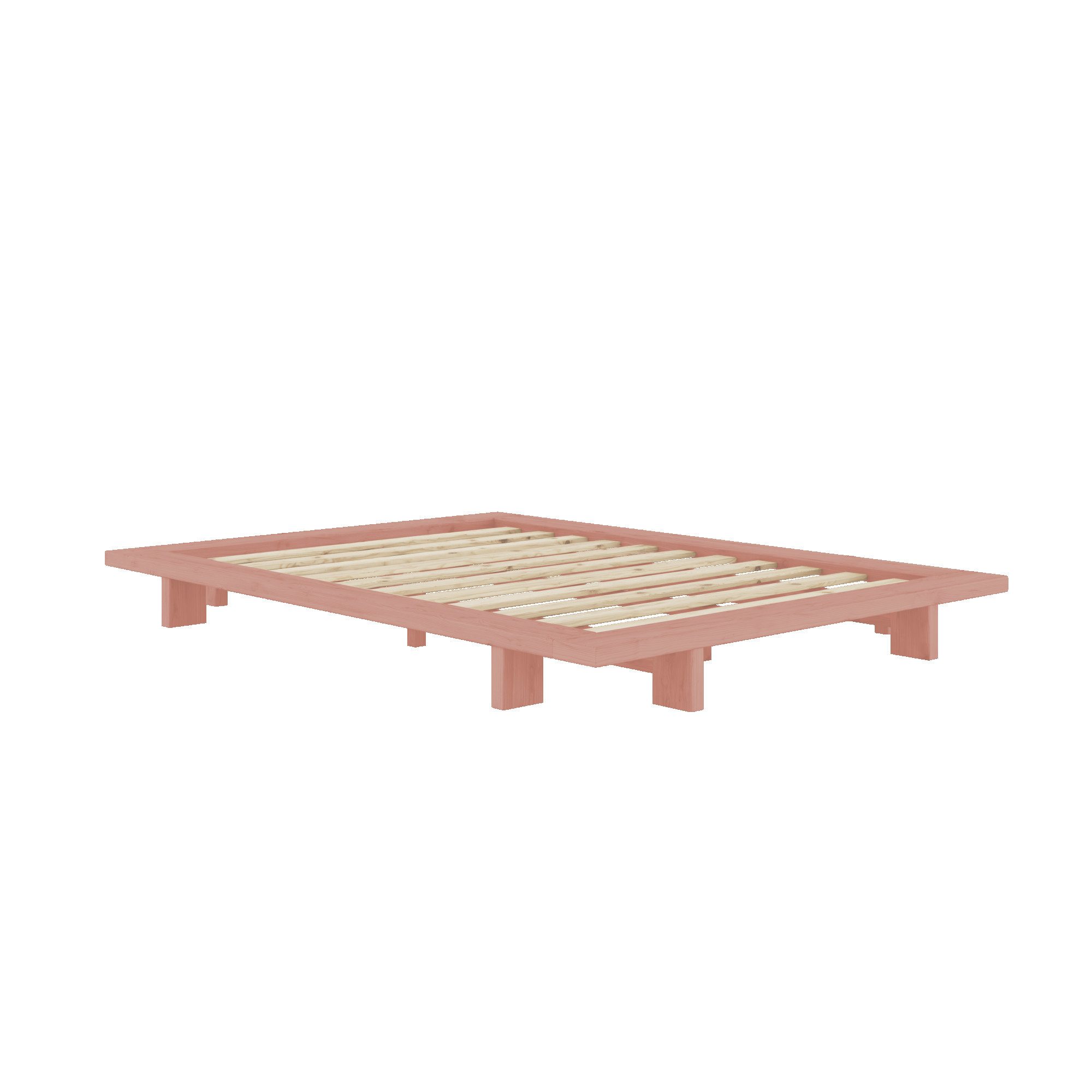 Karup Bedframe JAPAN BED grondbed, houten frame, futonbed, jeugdbed, houten bed Massief houten bed met lattenbodem, massief grenen, bed zonder