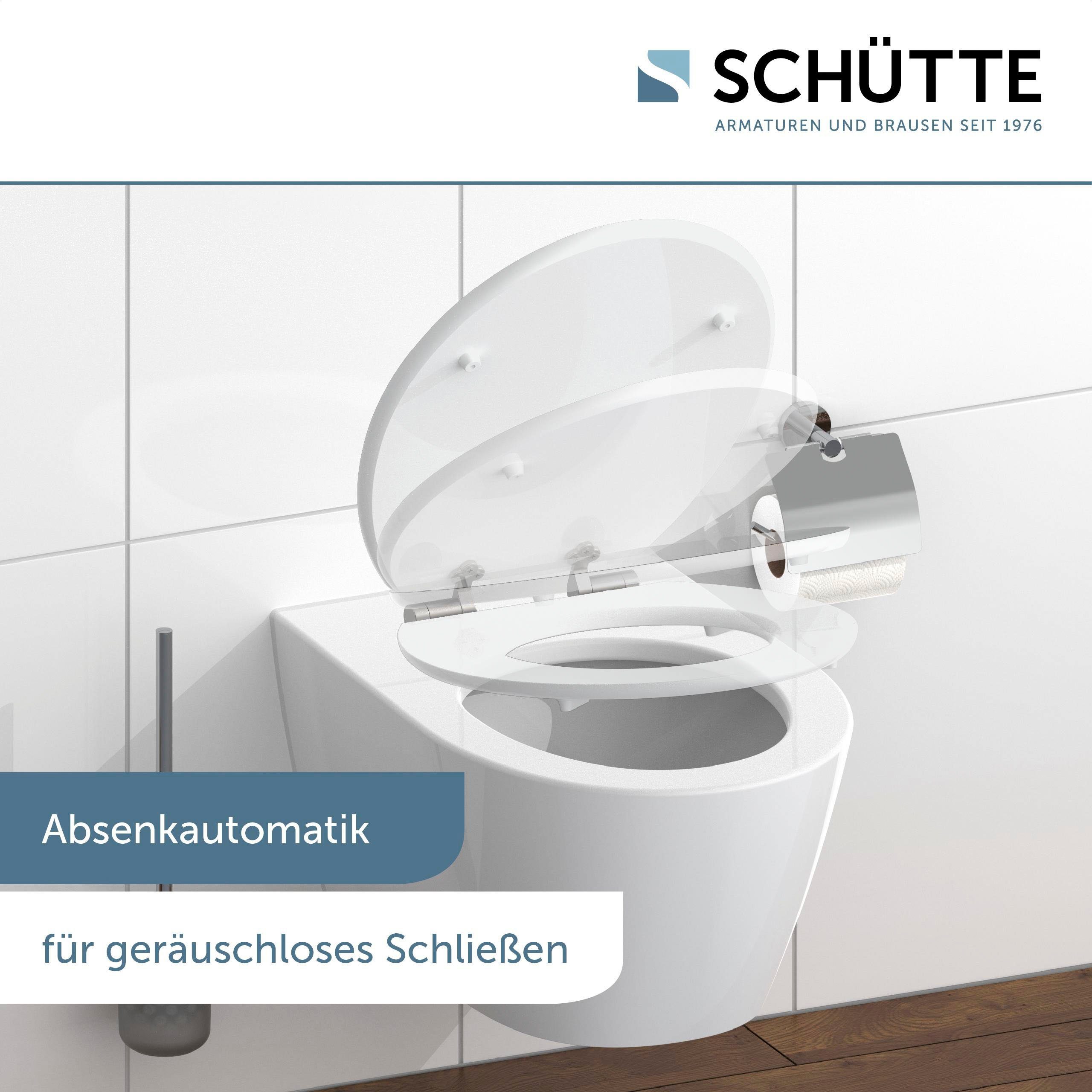 Schütte Toiletzitting Black stone High gloss met houten mdf-kern, met softclosemechanisme