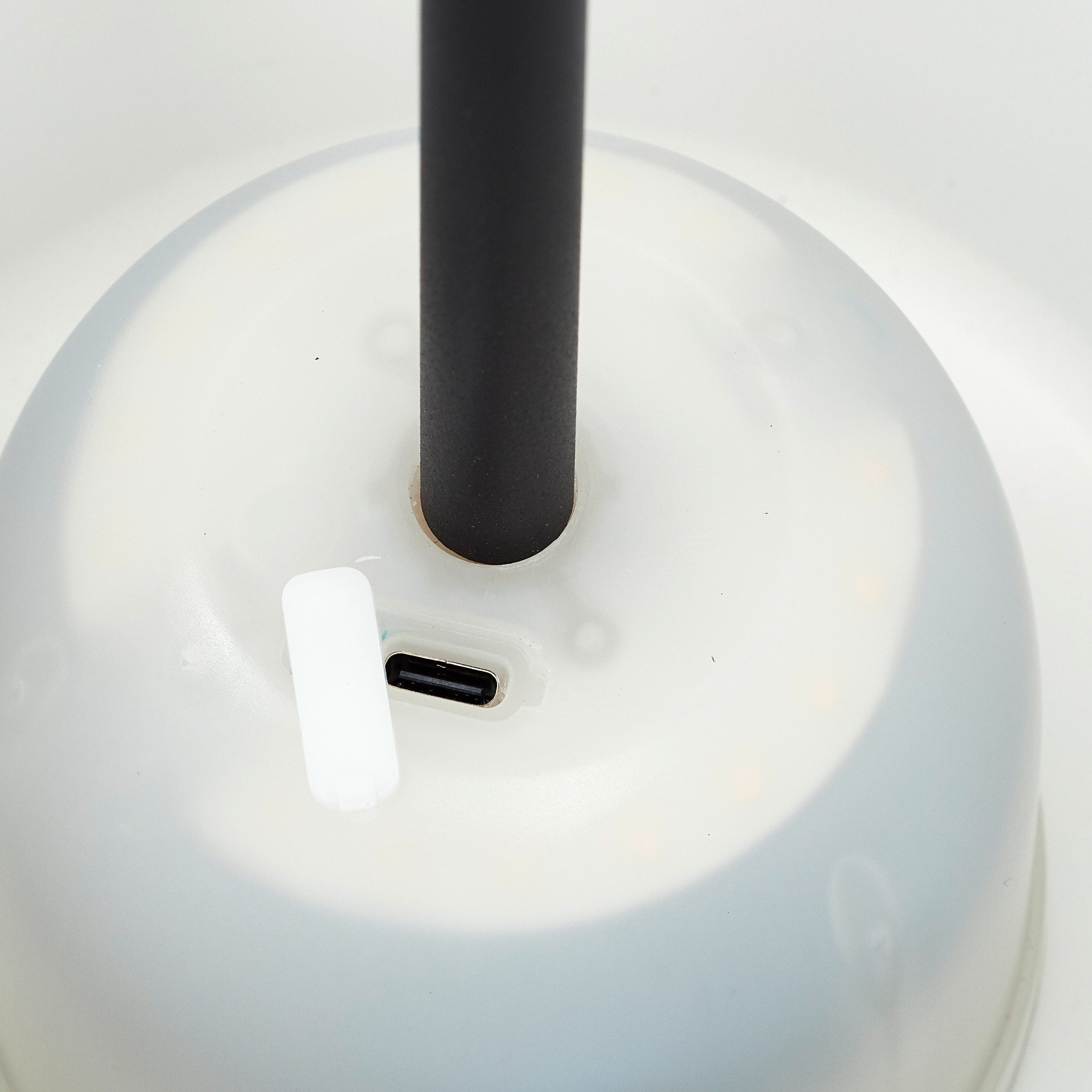 Brilliant Leuchten Led-vloerlamp voor buiten Kaami - mobiele LED buiten vloerlamp Accu-aangedreven, 129 cm, 350 lm, 3000 K, 3-traps dimbaar, metaal