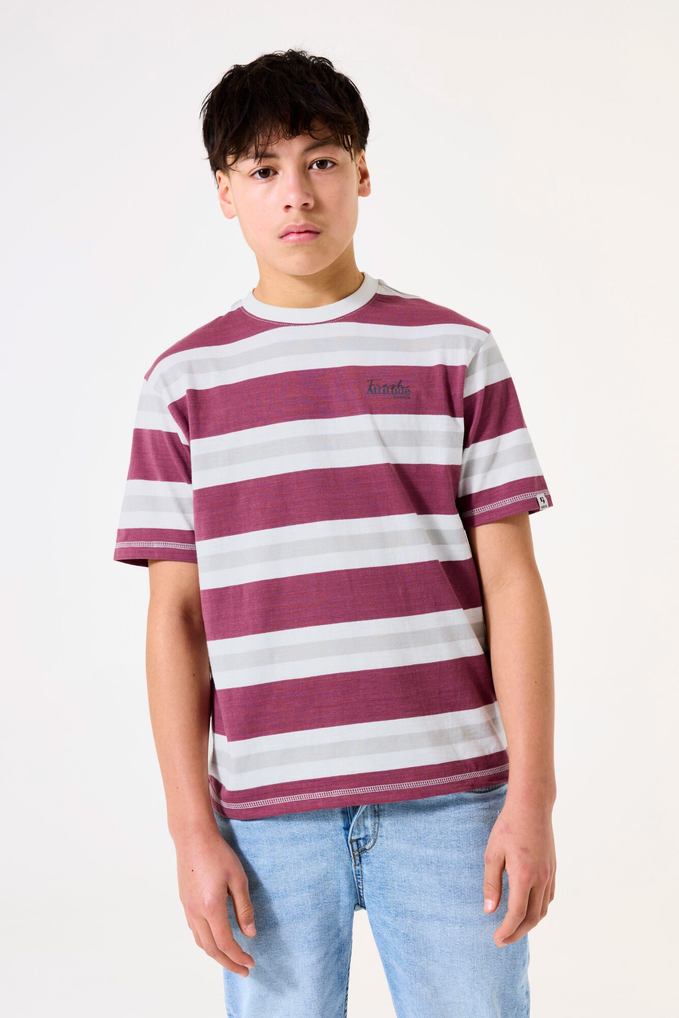 Garcia T-shirt met streepmotief