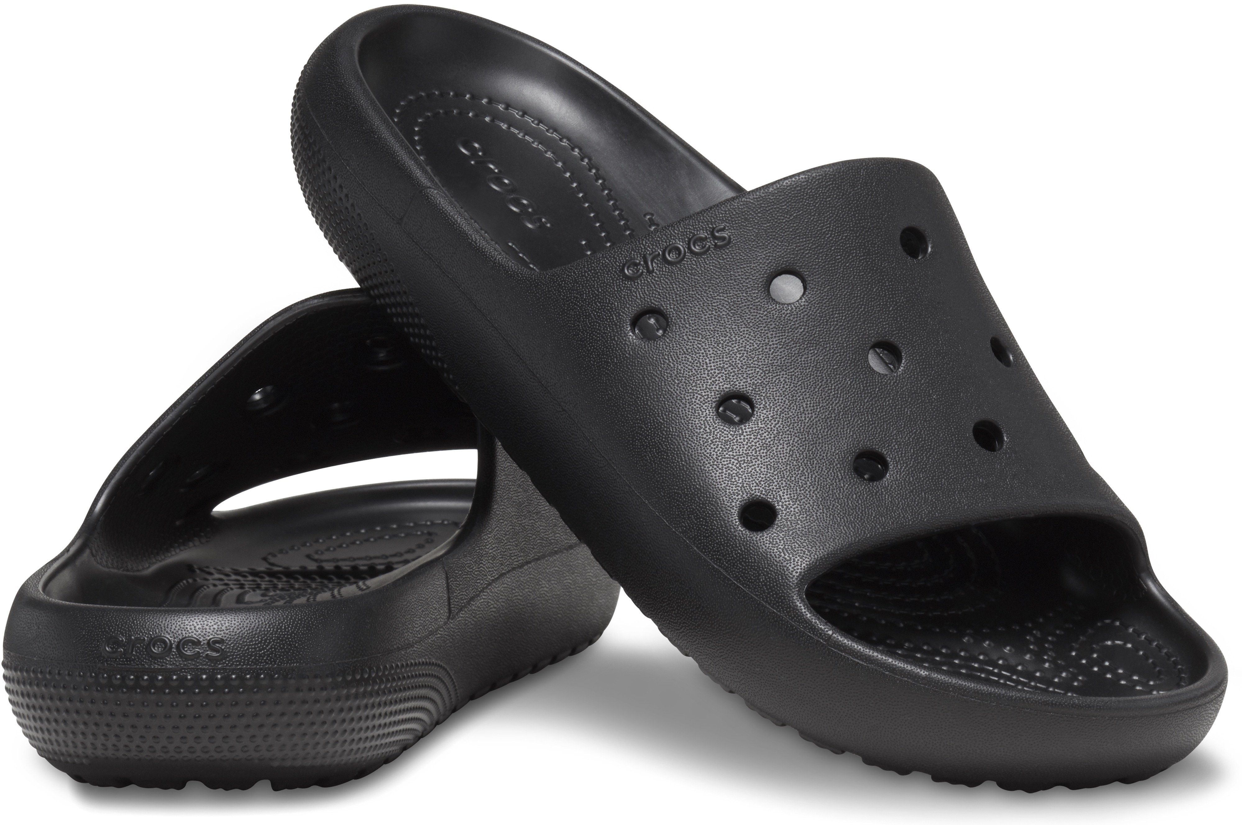 Crocs Badslippers Classic Slide V2 , zomerschoen, badschoen, slippers, met ventilatieopeningen, g-breedte