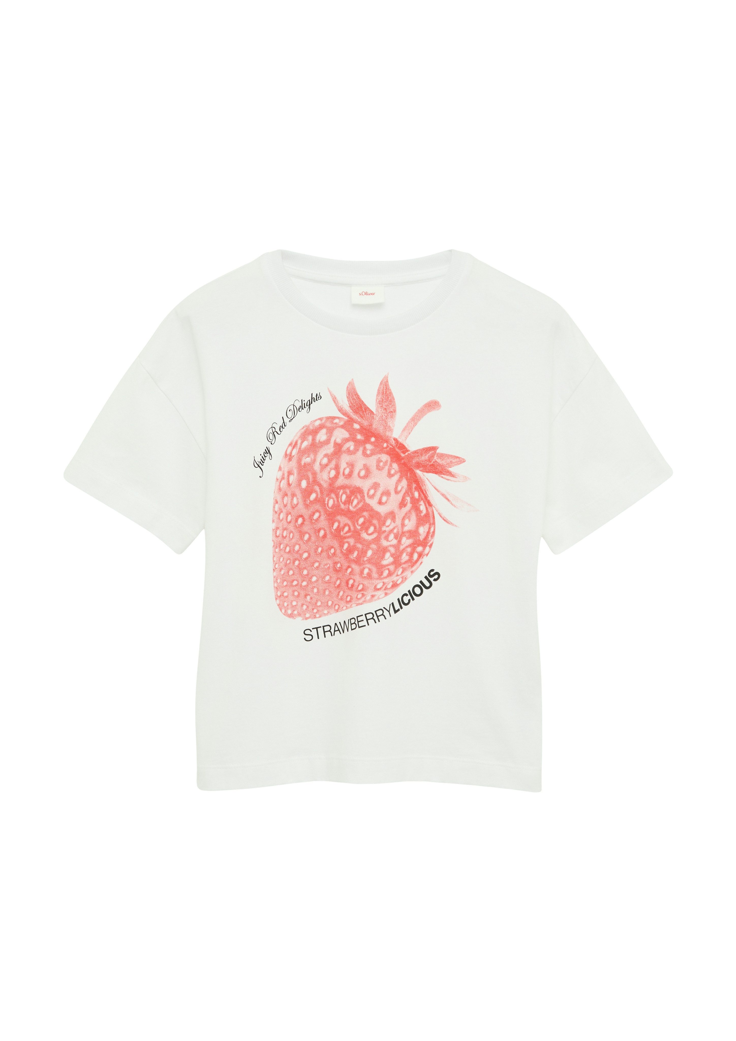 s.Oliver RED LABEL Junior T-shirt met frontprint meisjes t-shirts maat 158/164 wit