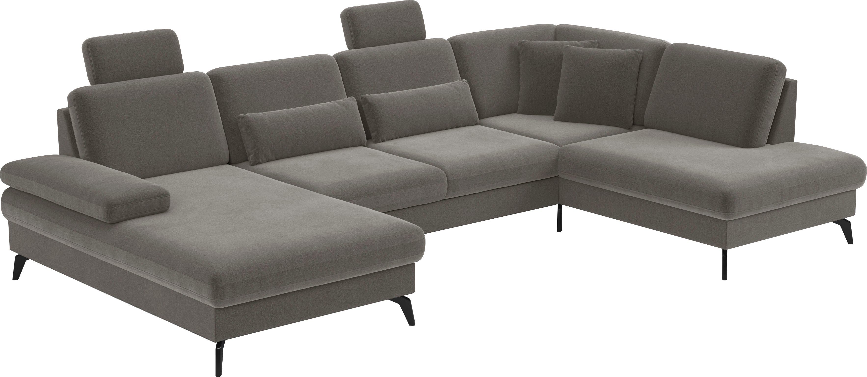 sit&more Zithoek Morris U-vorm, incl. zitdiepteverstelling keuze uit armleuningverstelling, bedfunctie & bedlade