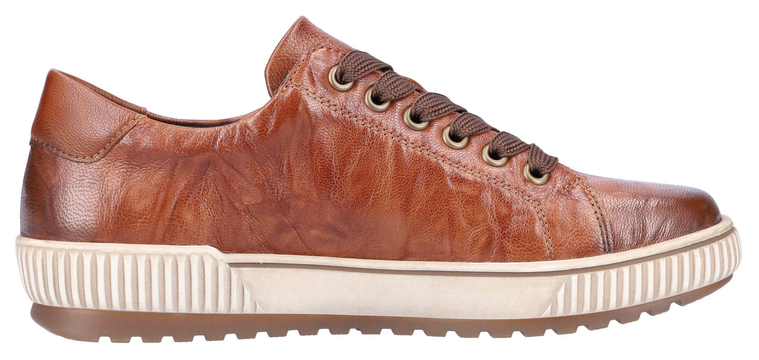 Remonte Plateausneakers vrijetijdsschoen, lage schoen, veterschoen met buitenrits