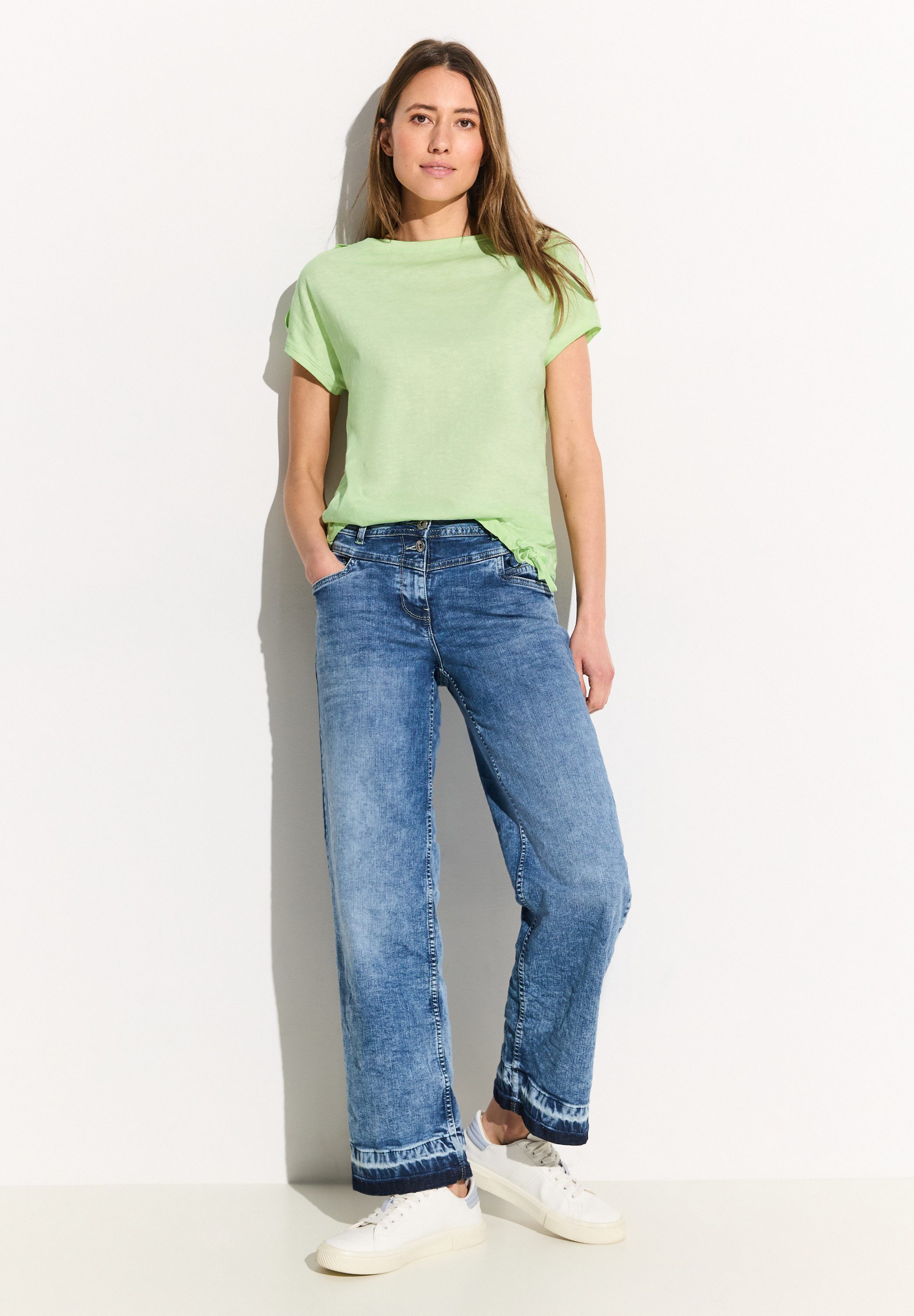 Cecil T-shirt met knoopdetail