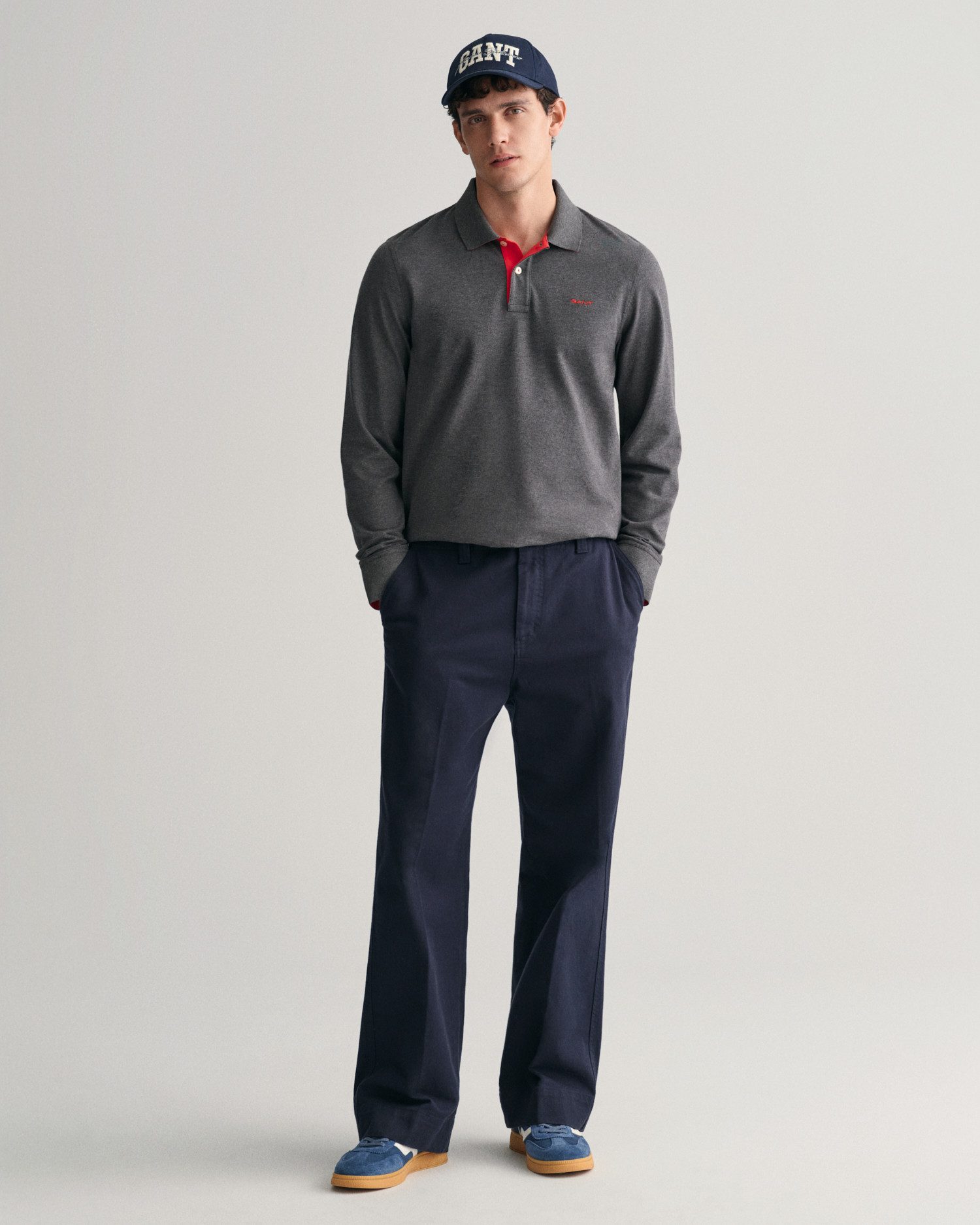 Gant Poloshirt REG CONTRAST PIQUE LS POLO met contrastkleurige inzetten