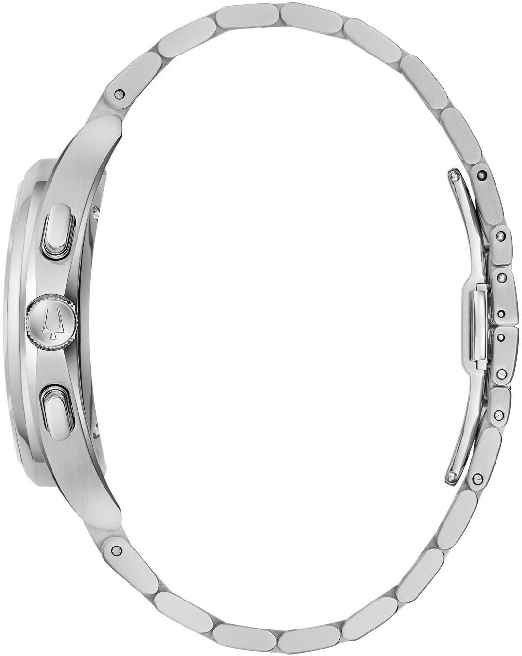 Bulova Chronograaf Curv Horloge, quartz, herenhorloge, roestvrijstalen band, saffierglas