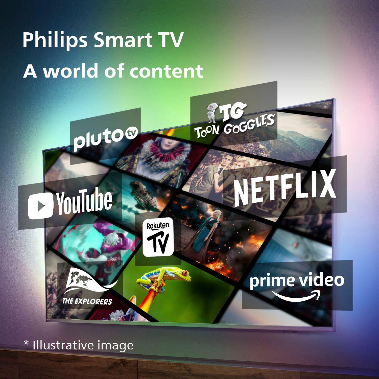 Philips Led-TV 43PUS7608/12, 108 cm / 43", 4K Ultra HD, Smart TV