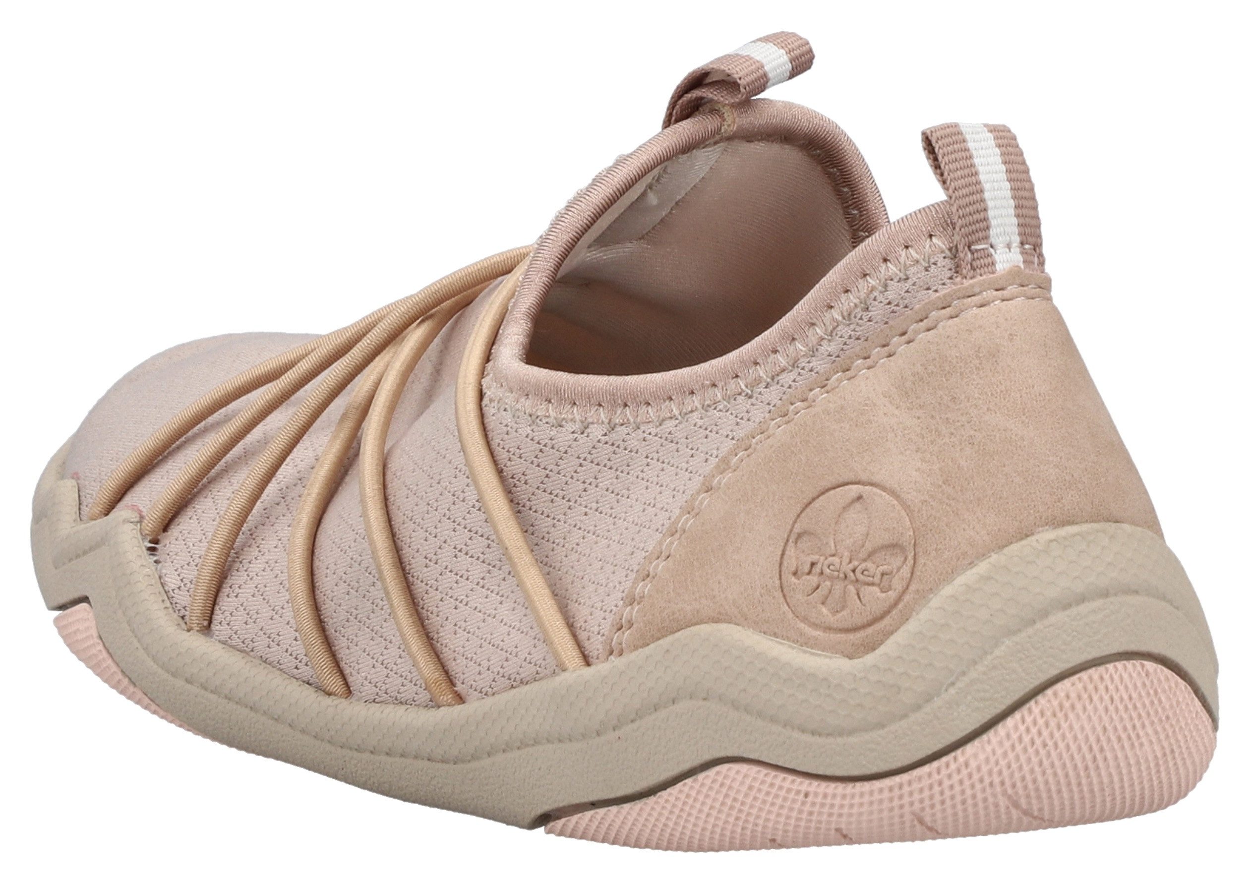 Rieker Slip-on sneakers , blote voeten schoen, instapschoen, slipper in vegan verwerking