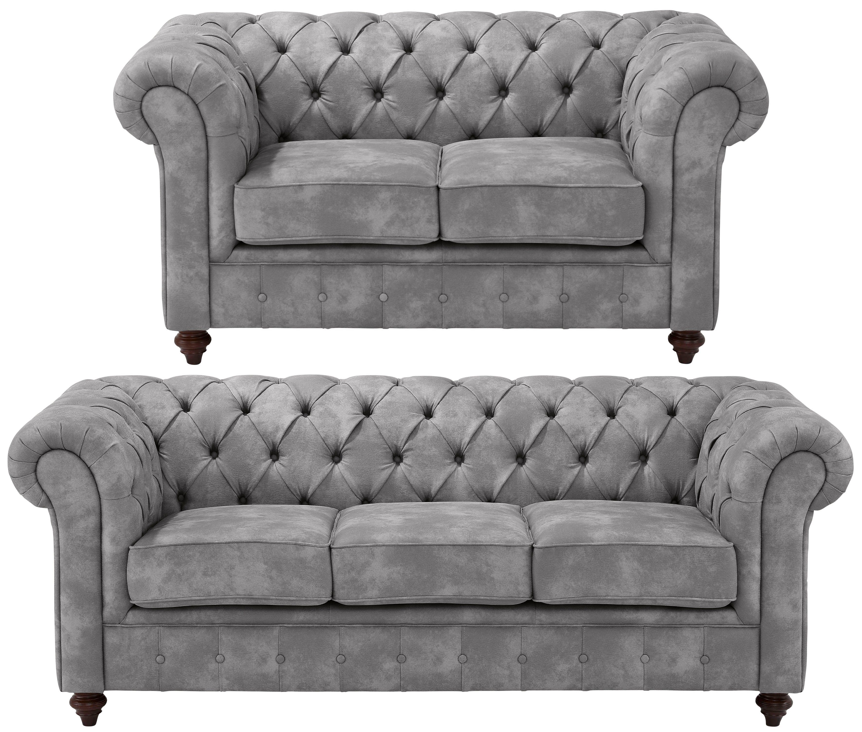 Home affaire Zithoek CHESTERFIELD hoogwaardige knoopdetails, bestaande uit 2- en 3-zitsbank (2-delig)