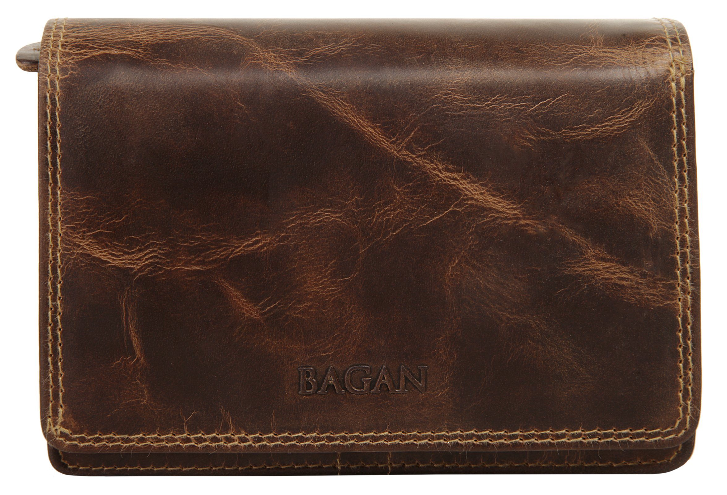 Bagan Portemonnee echt leder unisex portemonnees bruin