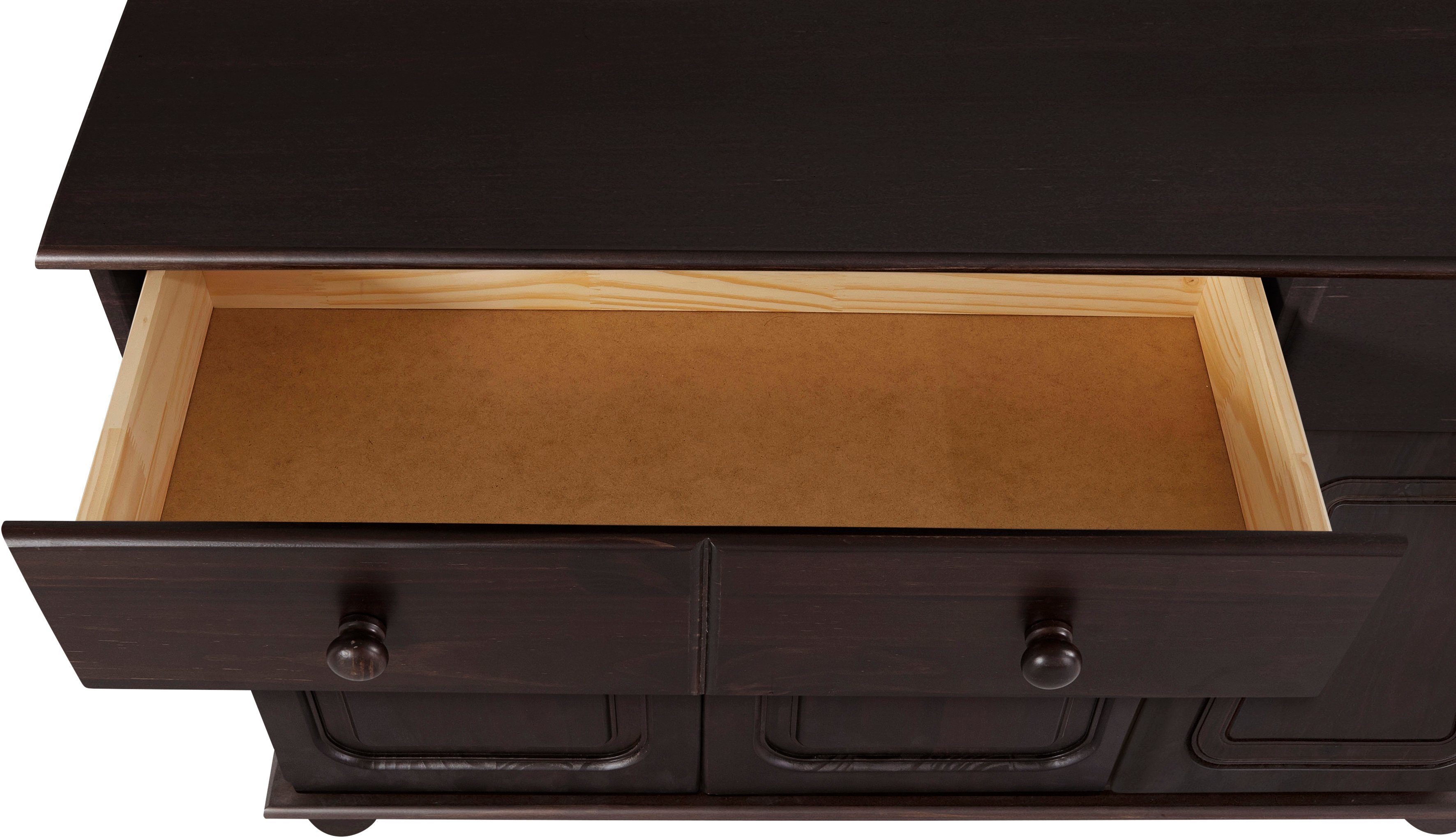 Home affaire Buffetkast Mette Met 2 laden en veel bergruimte achter 4 deuren, hoogte 181cm (2-delig)