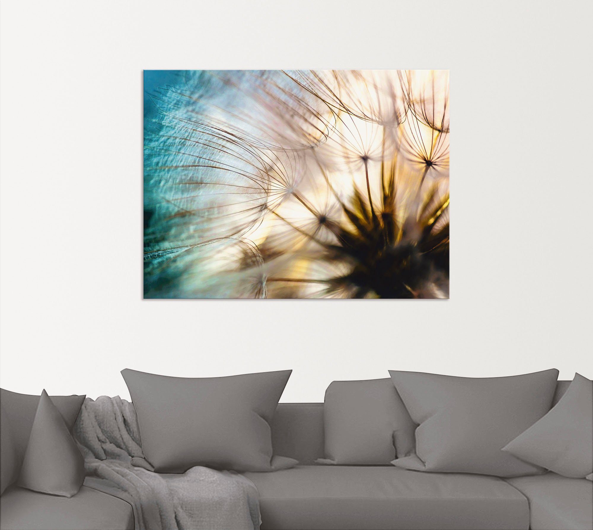 Artland Artprint Pluizenbol macro abstract als artprint van aluminium, artprint voor buiten, artprint op linnen, poster, muursticker