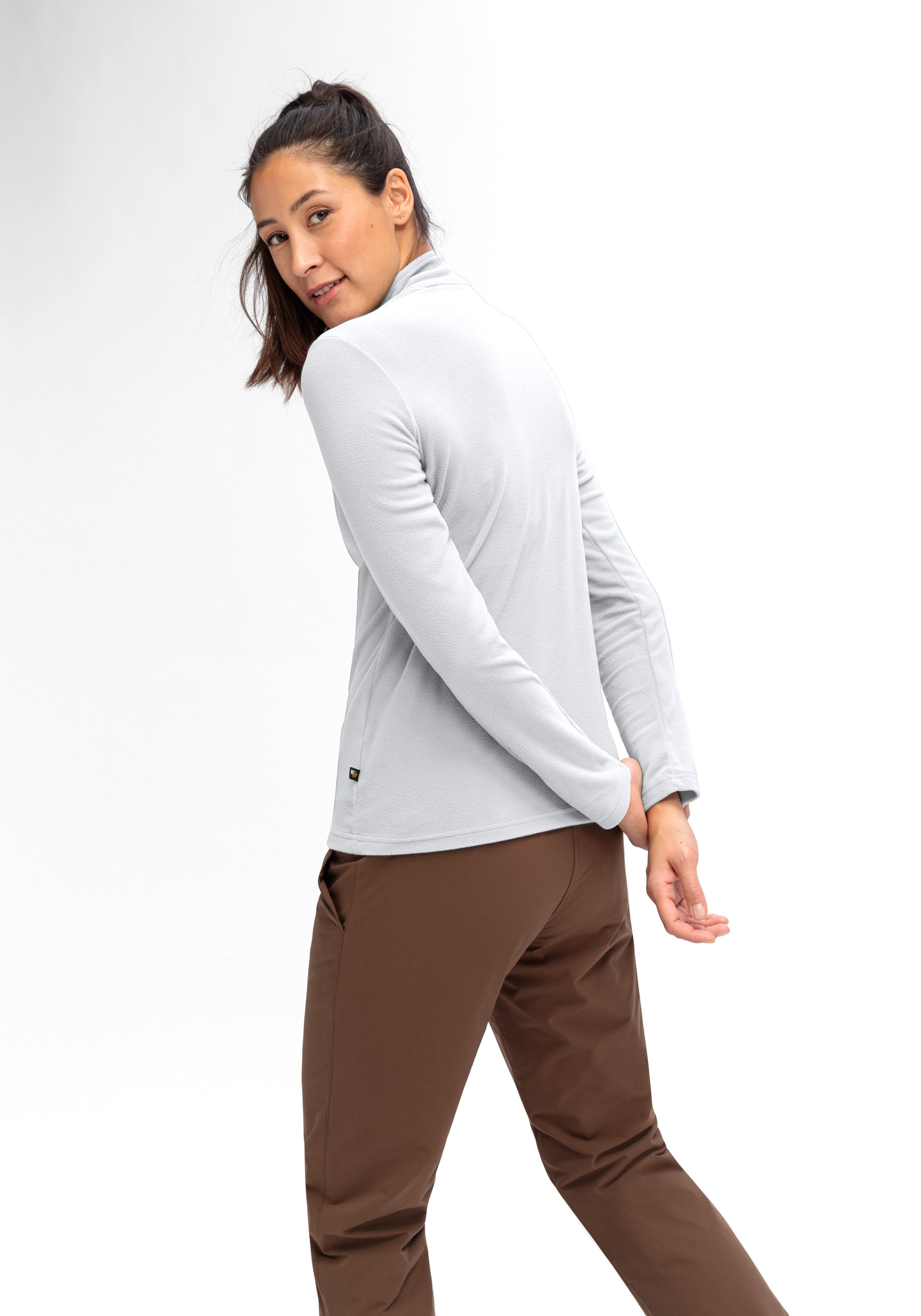 Maier Sports Fleecetrui Denise HZ W Dames midlayer, onderhoudsvriendelijk half-zip fleece