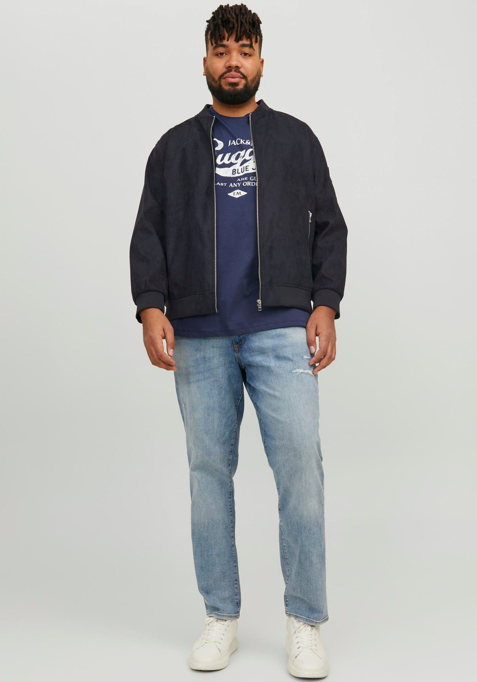 Jack & Jones PlusSize Blouson JJEROCKY FAUX SUEDE BOMBER PLS