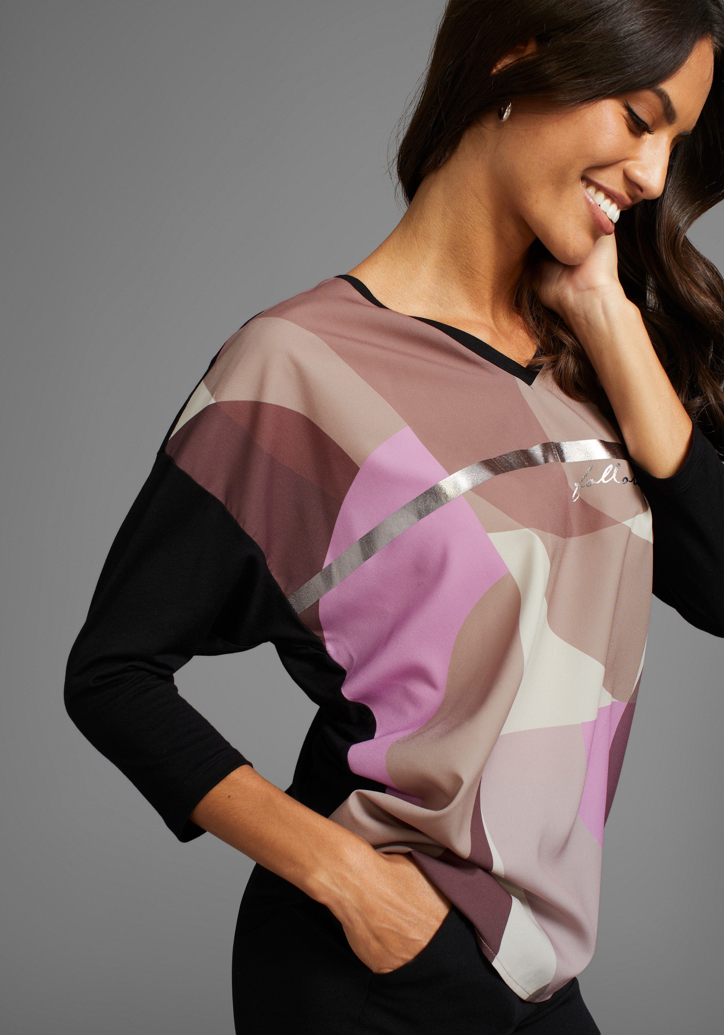 Laura Scott Shirtblouse met grafische print