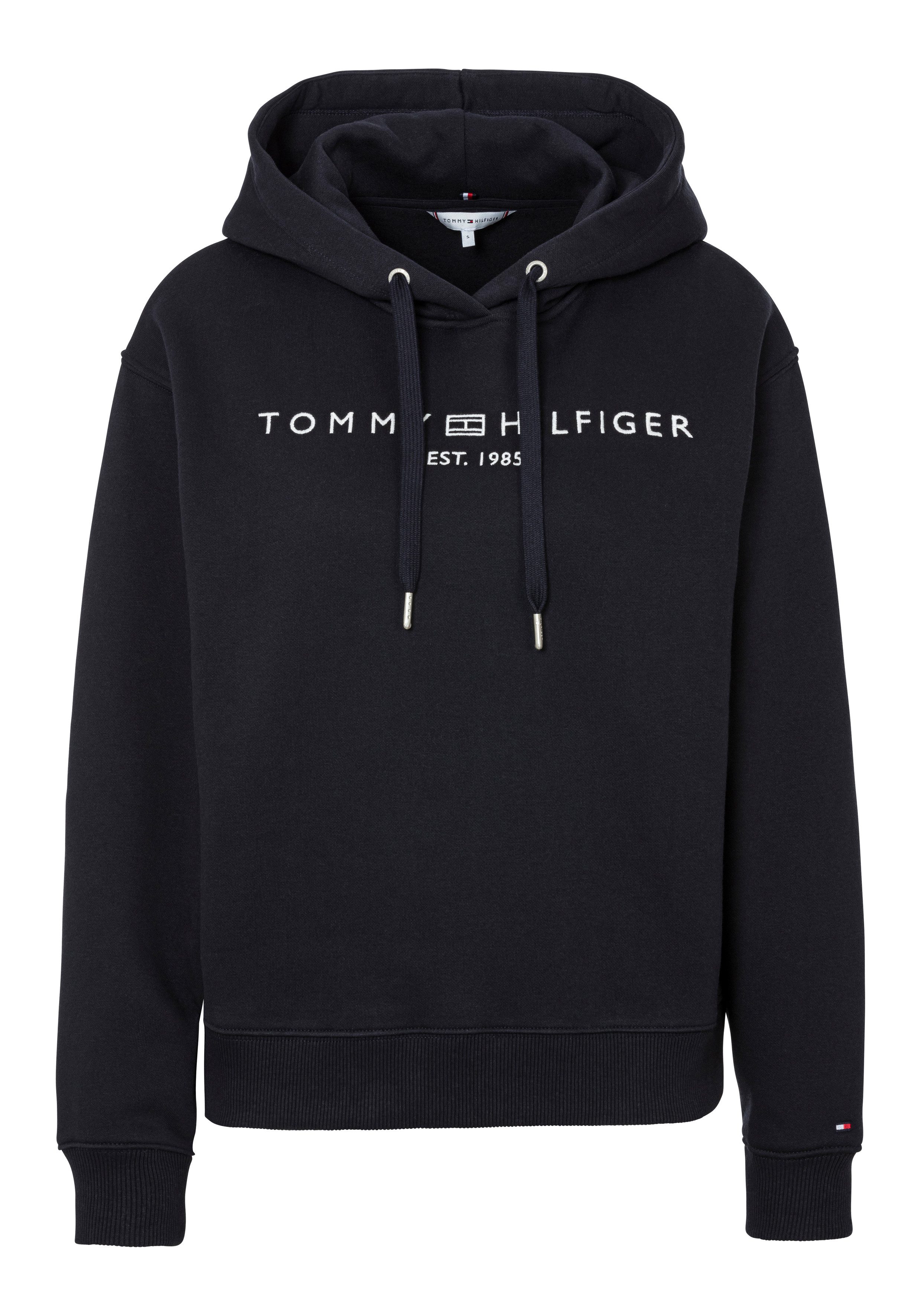 Tommy Hilfiger Hoodie MDRN REG CORP LOGO HOODIE met geborduurd logo-opschrift