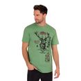 trigema t-shirt in eco-kwaliteit met edelhertmotief groen