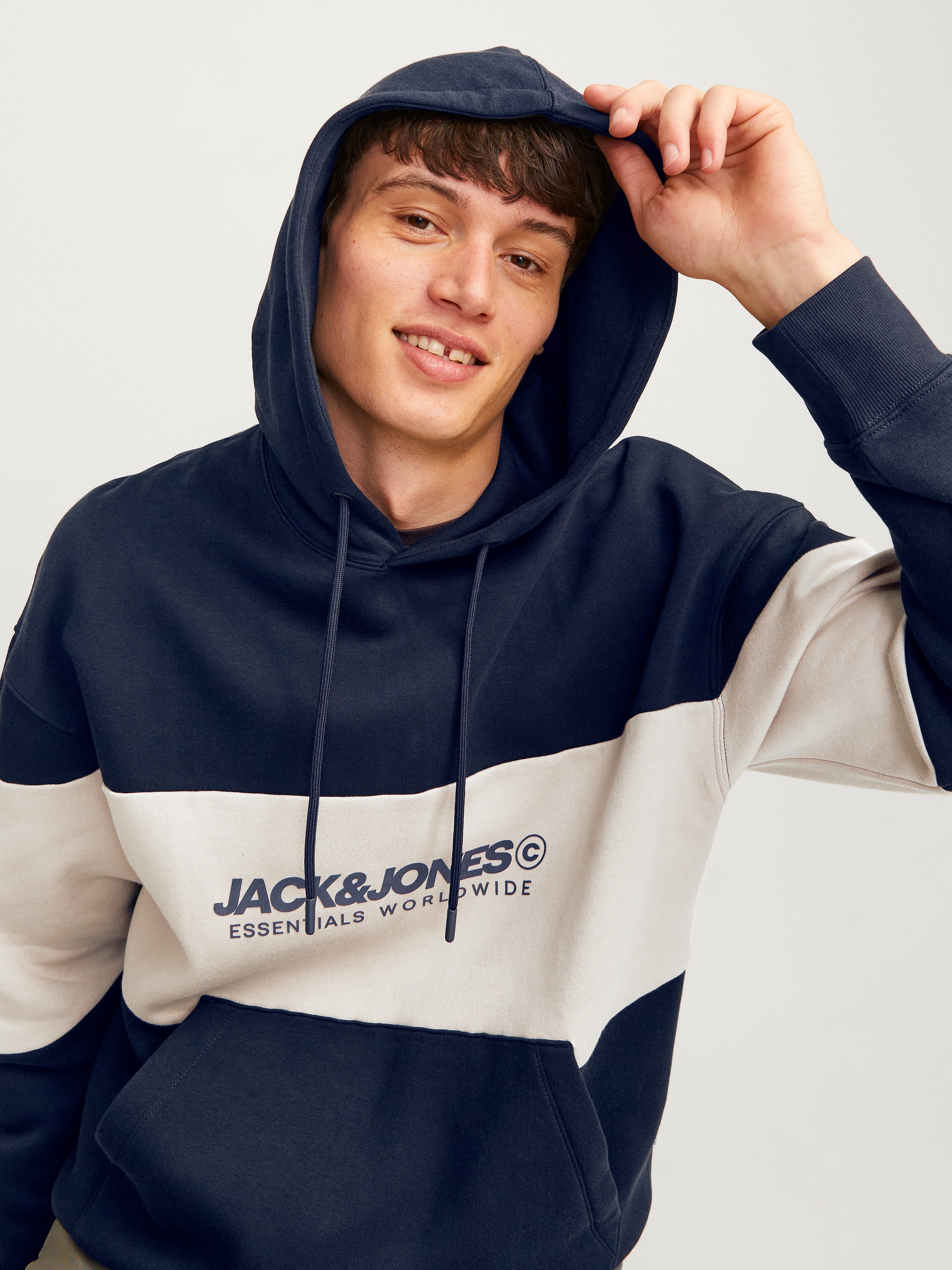 Jack & Jones Hoodie JJELEGACY BLOCKING SWEAT HOOD NOOS