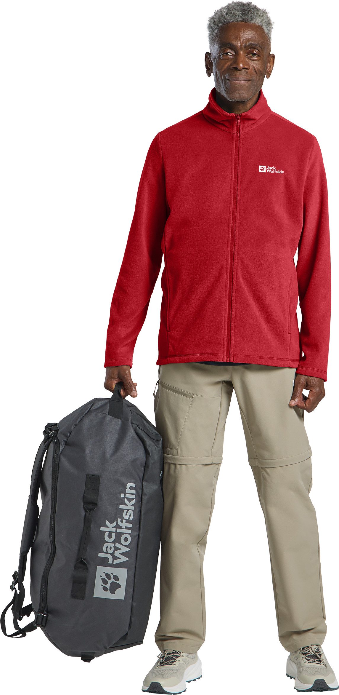 Jack Wolfskin Fleecejack TAUNUS FZ M lichte, rekbare, ademende midlayer