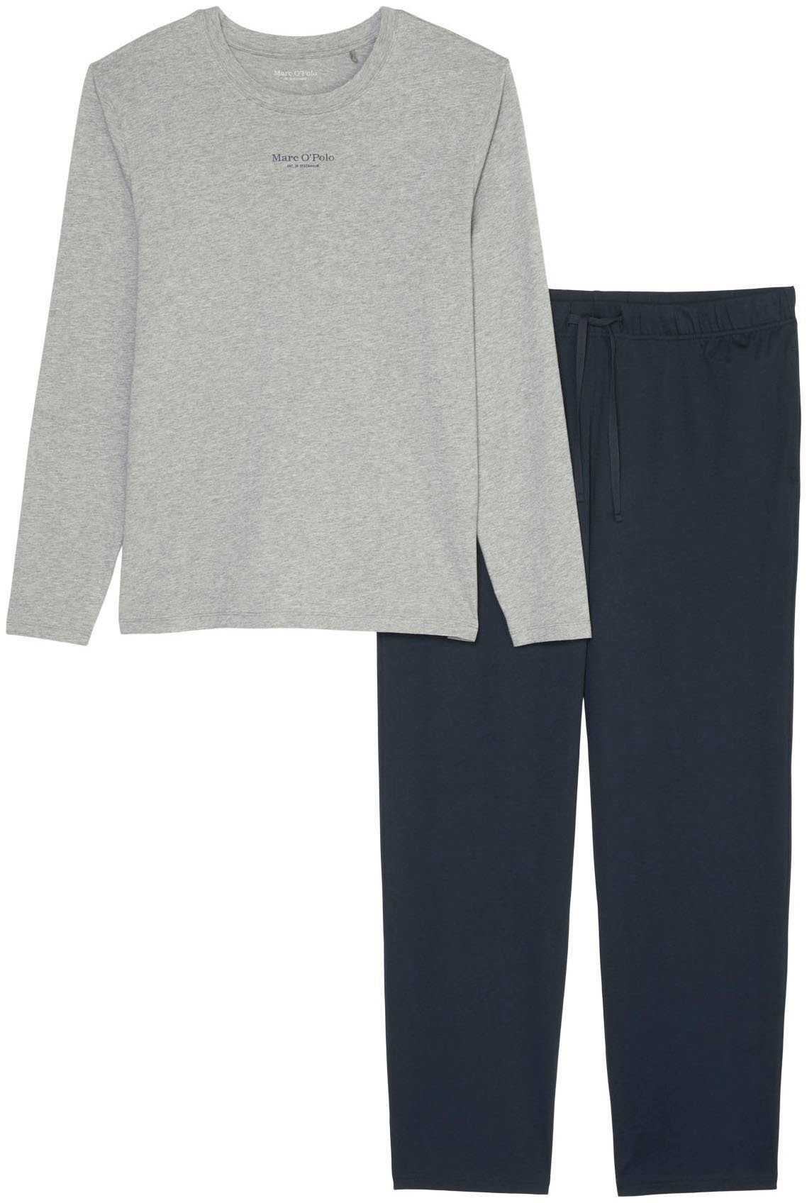 Marc O'Polo Pyjama Mix & Match Cotton met merkembleem op de borst (set, 2-delig)