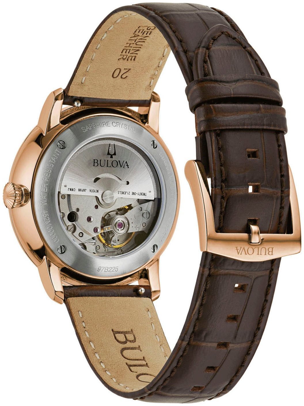 Bulova Automatisch horloge Horloge, herenhorloge, mechanisch horloge, leren band, analoog