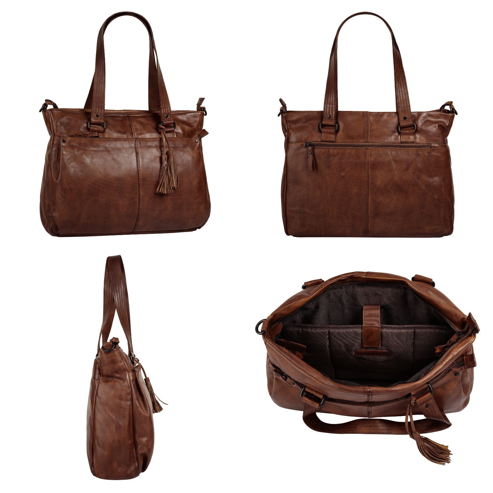 Spikes & Sparrow Shopper echt leder