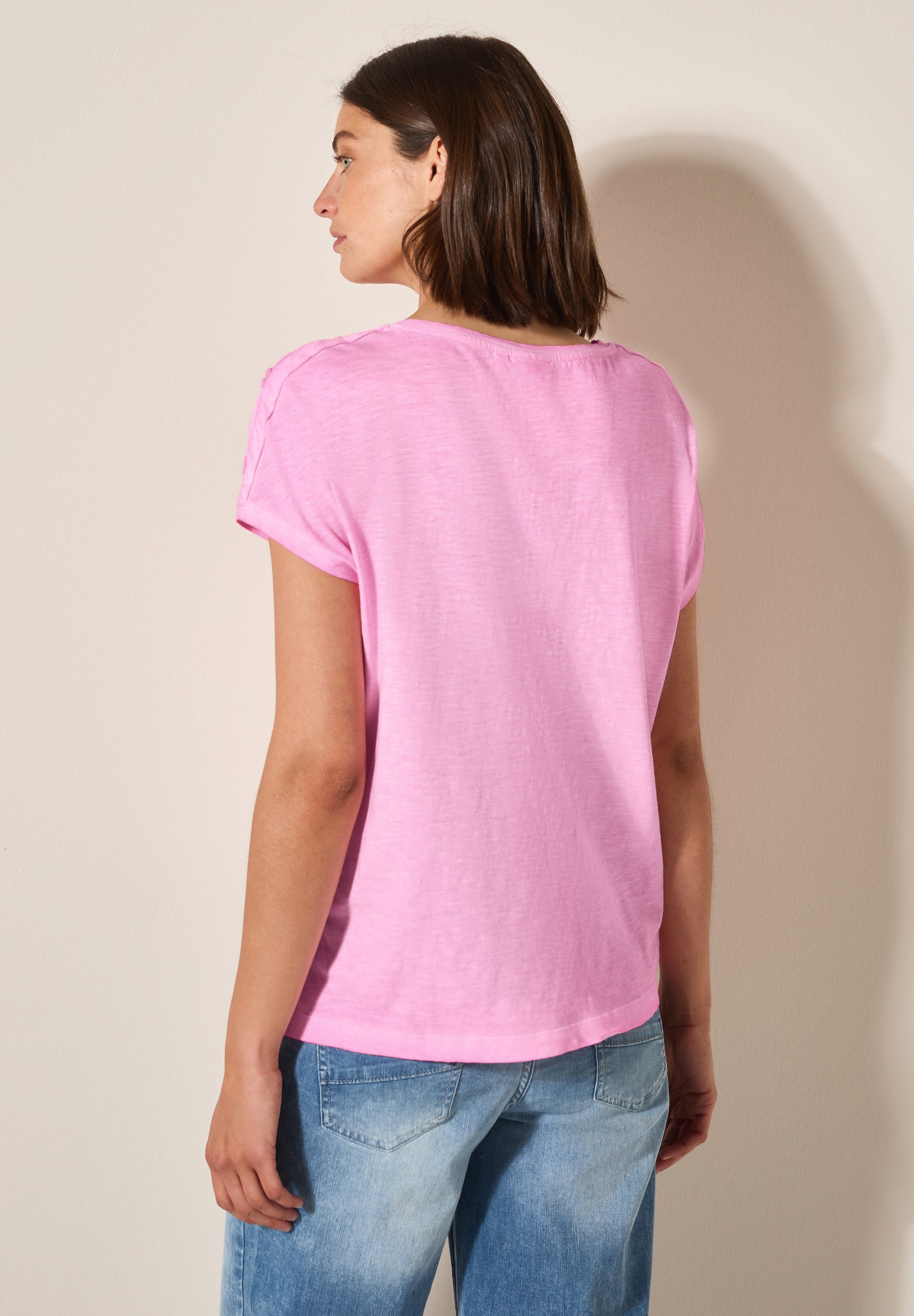 Cecil T-shirt met knoopdetail