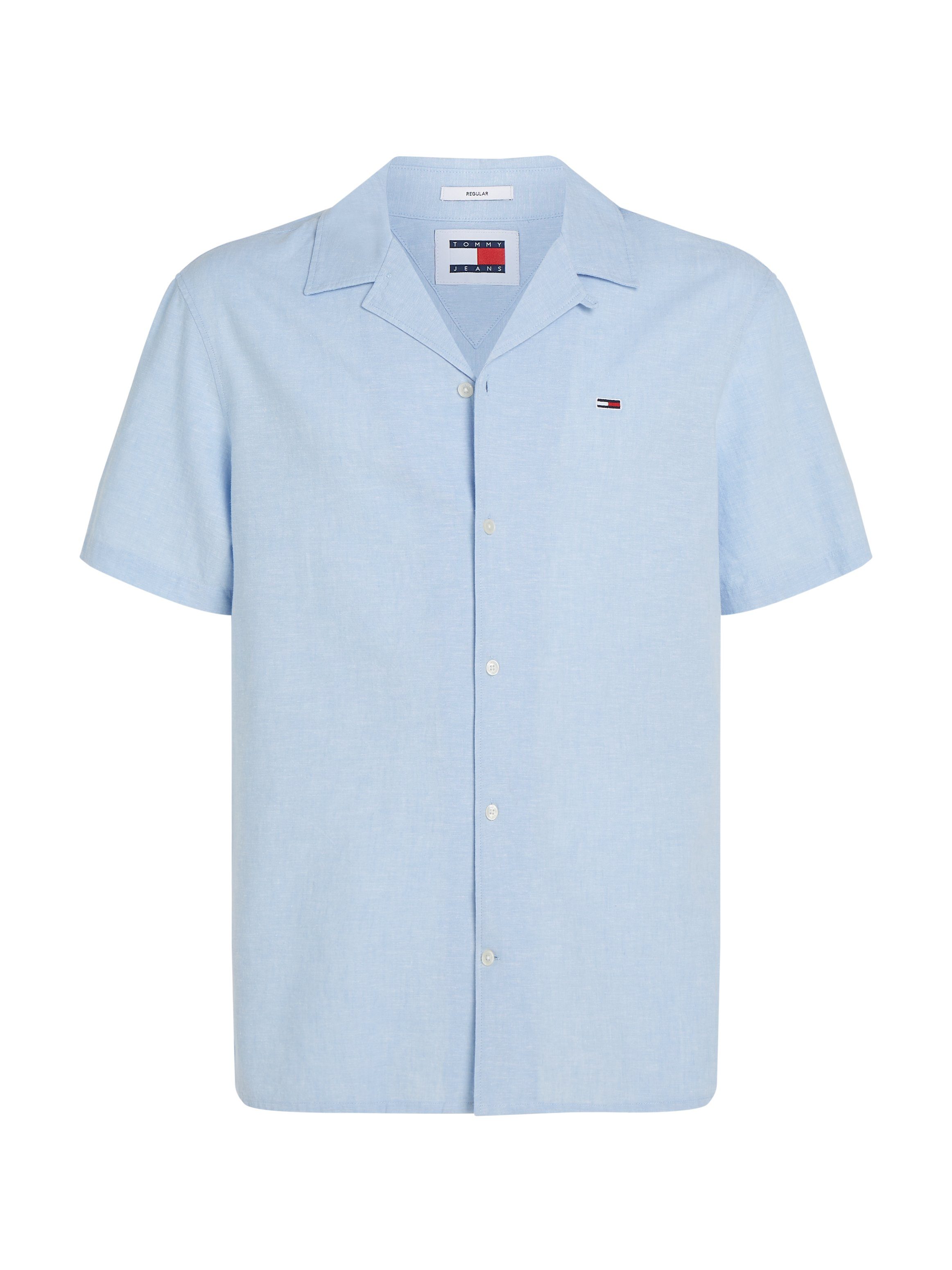 TOMMY JEANS Overhemd met korte mouwen TJM LINEN BLEND CAMP SHIRT EXT