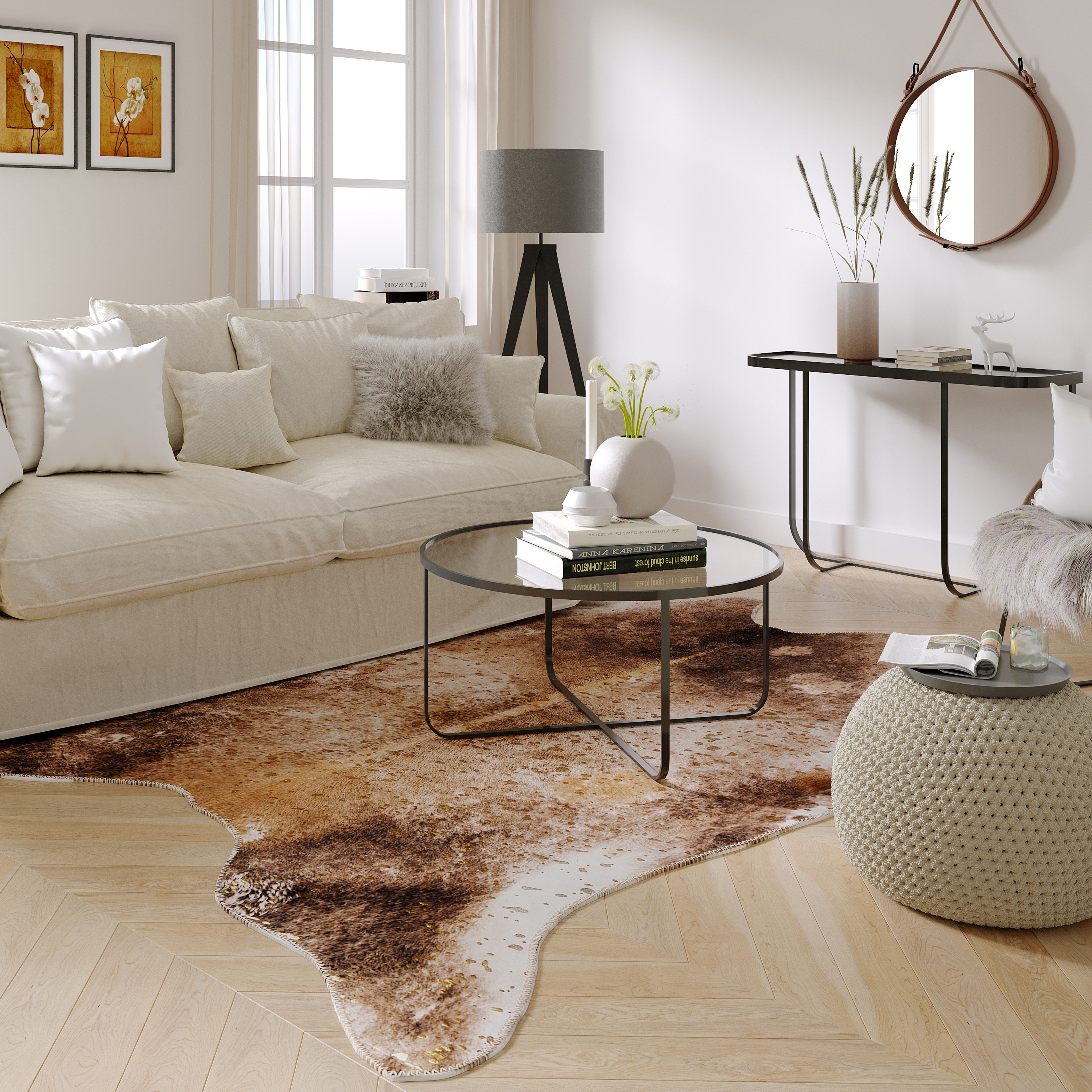 Gino Falcone Vachtvloerkleed Emilia Kunstbont, bedrukt, koeienhuid-look, ideaal voor de woonkamer & slaapkamer