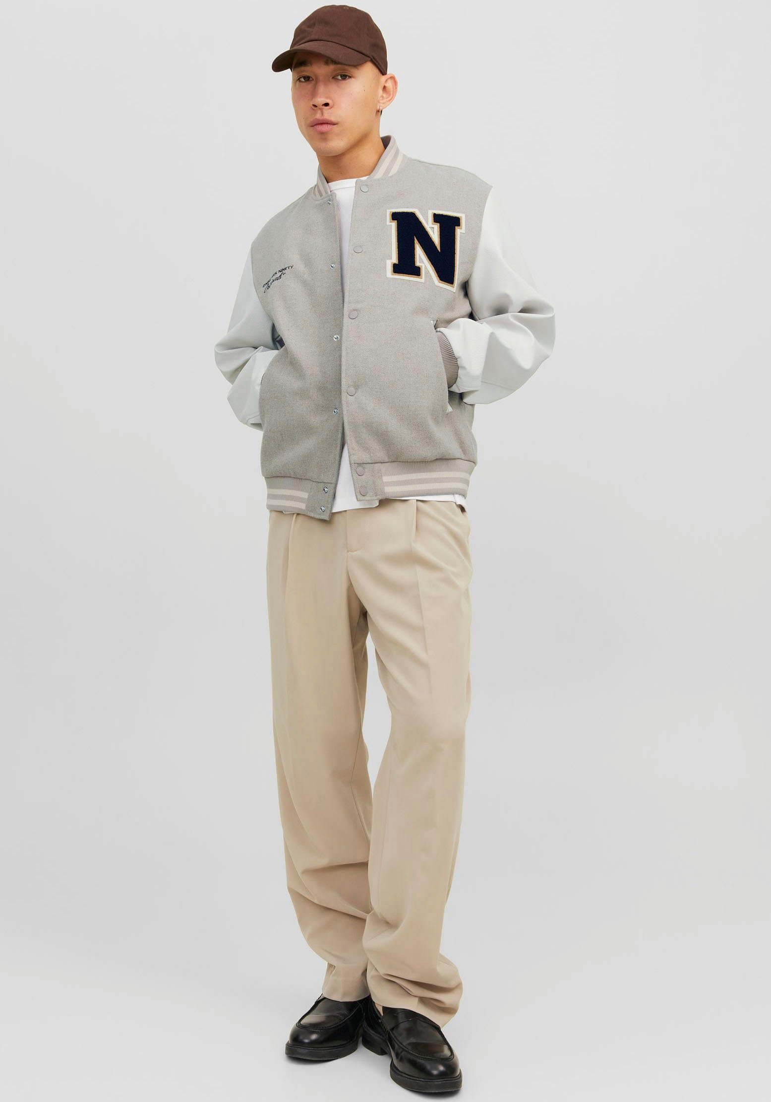 Jack & Jones Jack in collegestijl JORCOLLEGE WOOL BLEND BOMBER NOOS