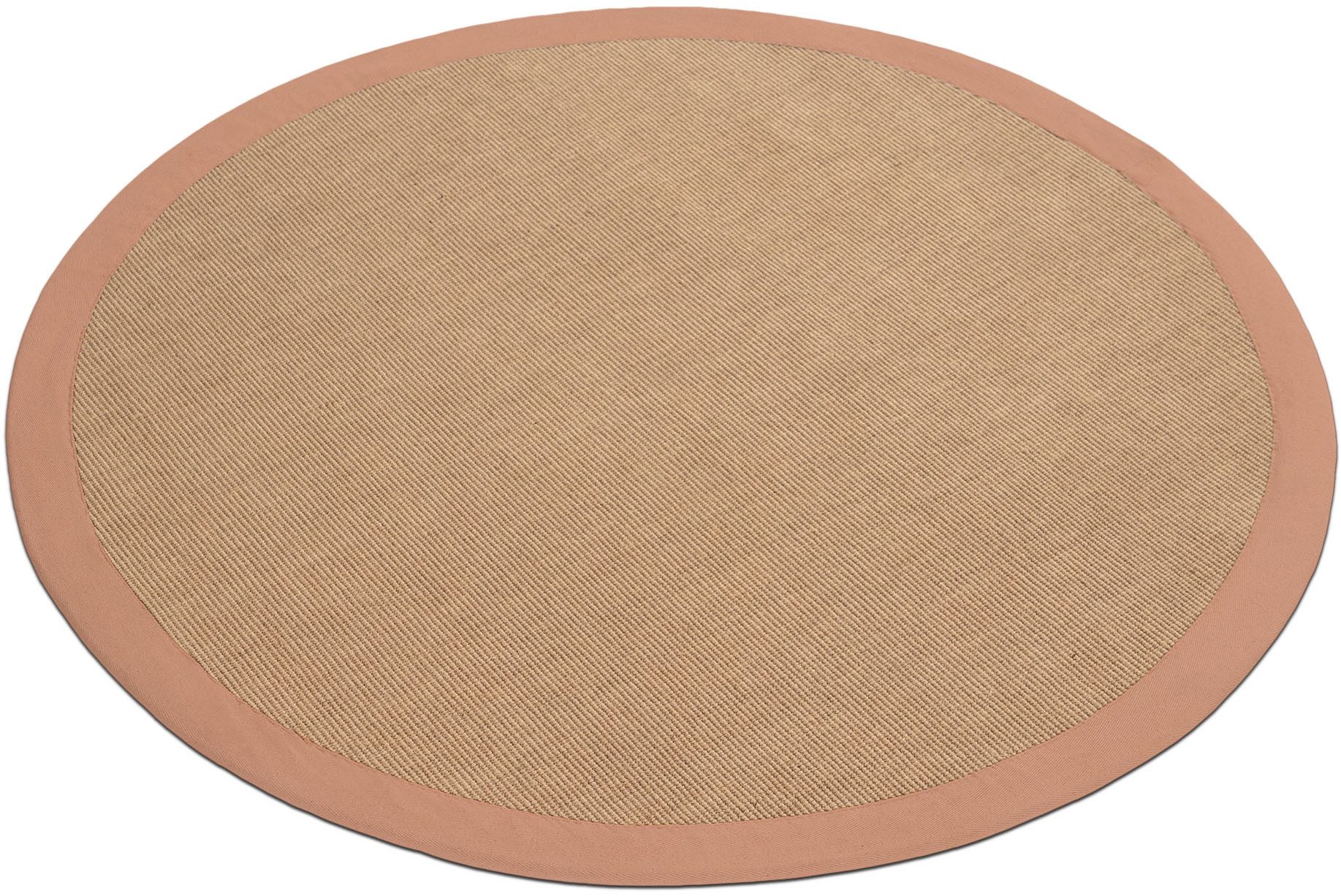 carpetfine Sisalkleed Sisal met gekleurd randdessin, antislip achterzijde
