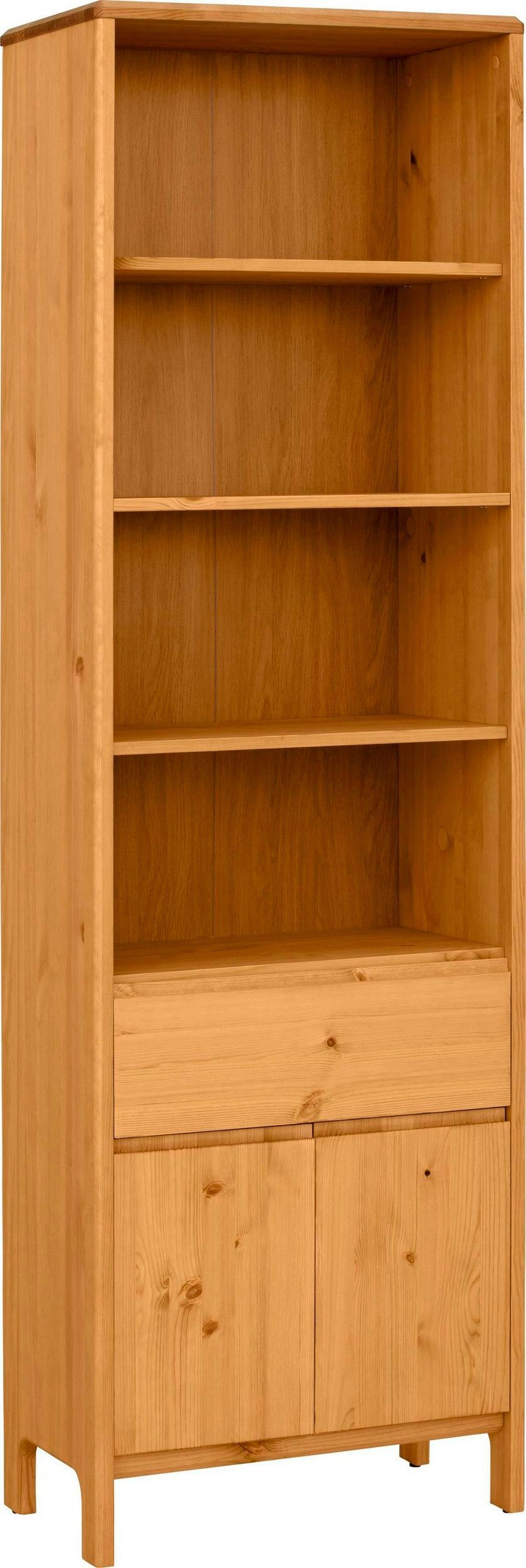 OTTO products Hoge kast Jorrick Breedte 60 cm, massief grenenhout met bio olie/was behandeld