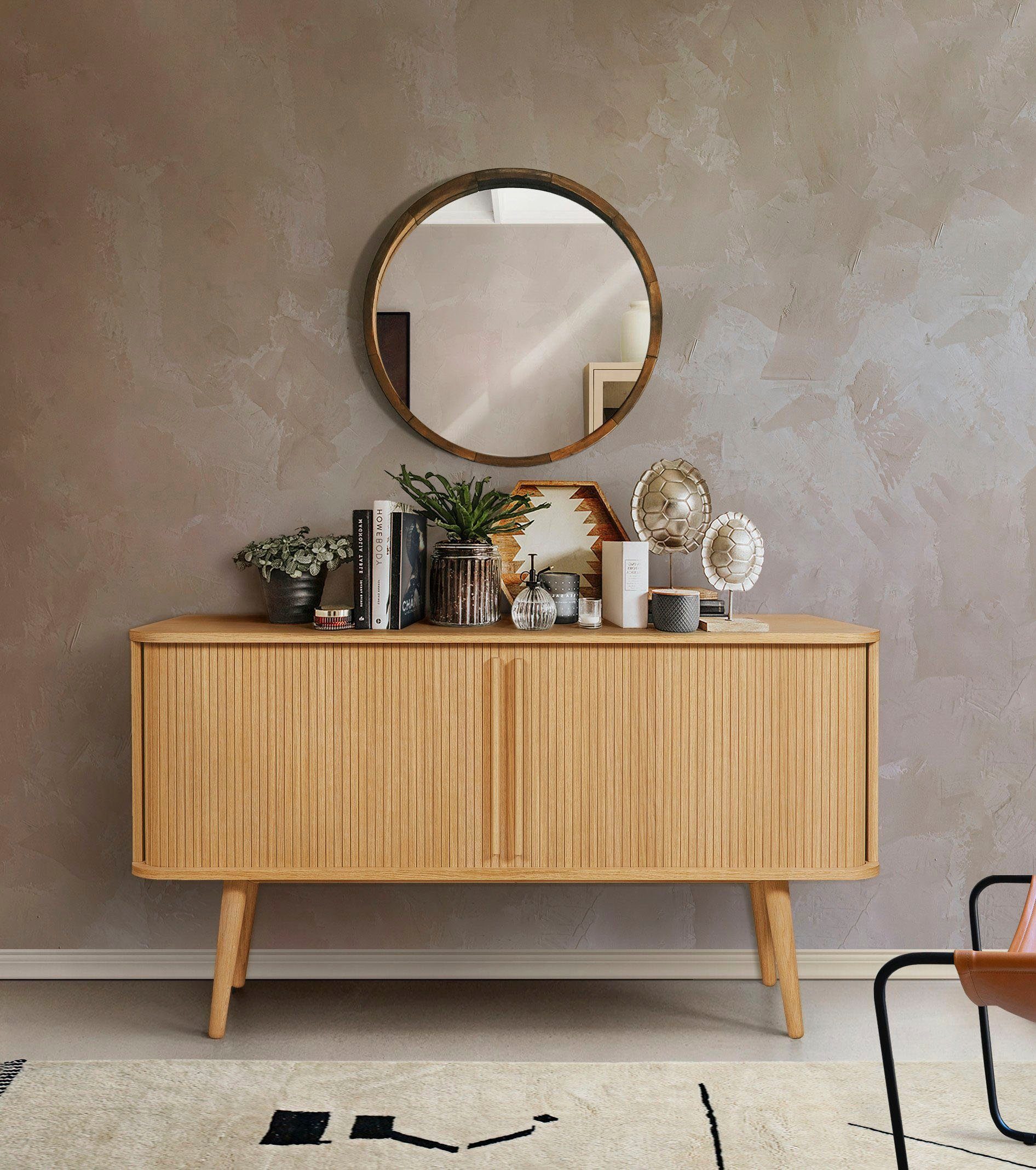 Woodman Dressoir Rove Commode met bijzonder ontwerp, breedte 138 cm, met eikenhoutfineer