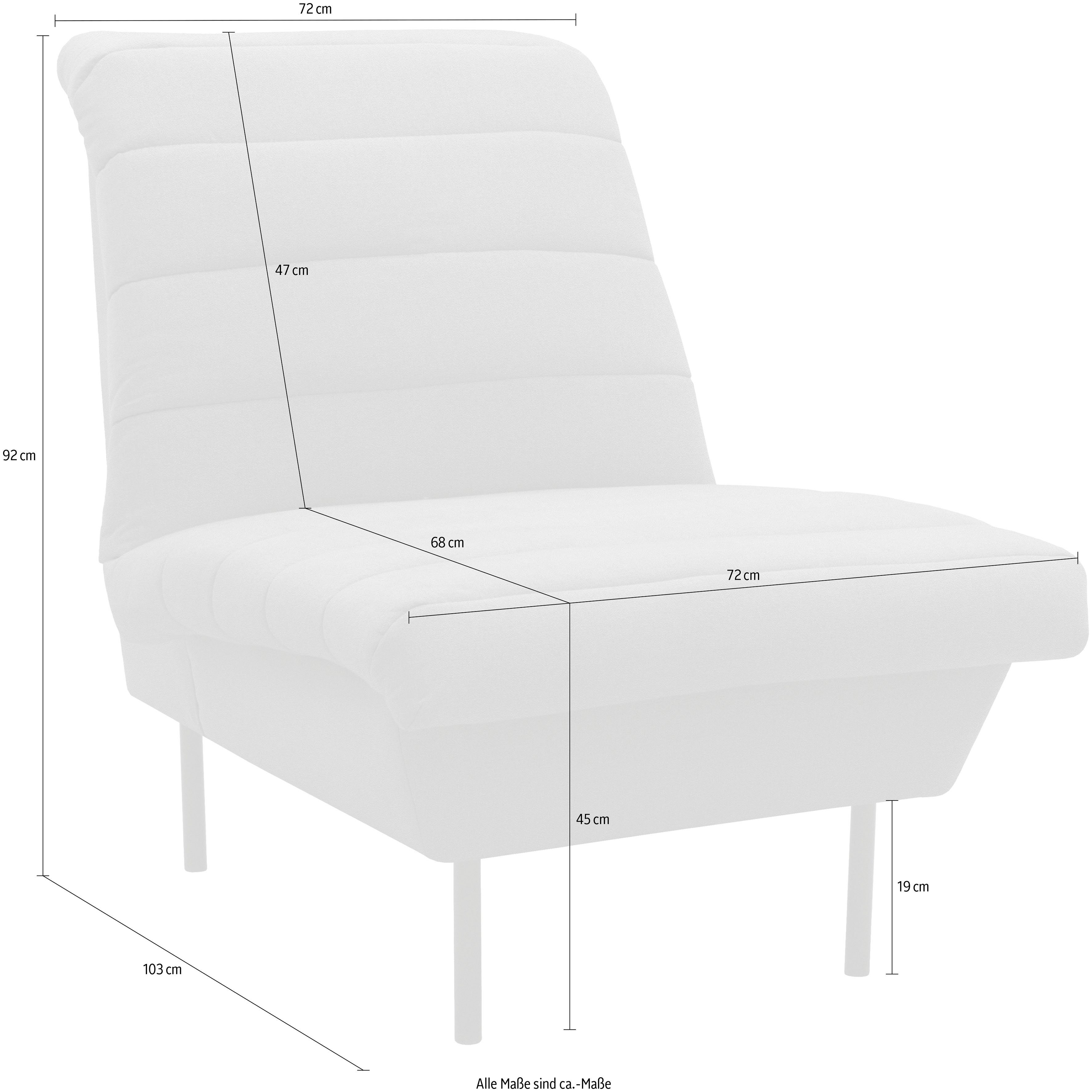LOOKS BY WOLFGANG JOOP Fauteuil LOOKS IX Breedtestiksels, zonder armleuningen