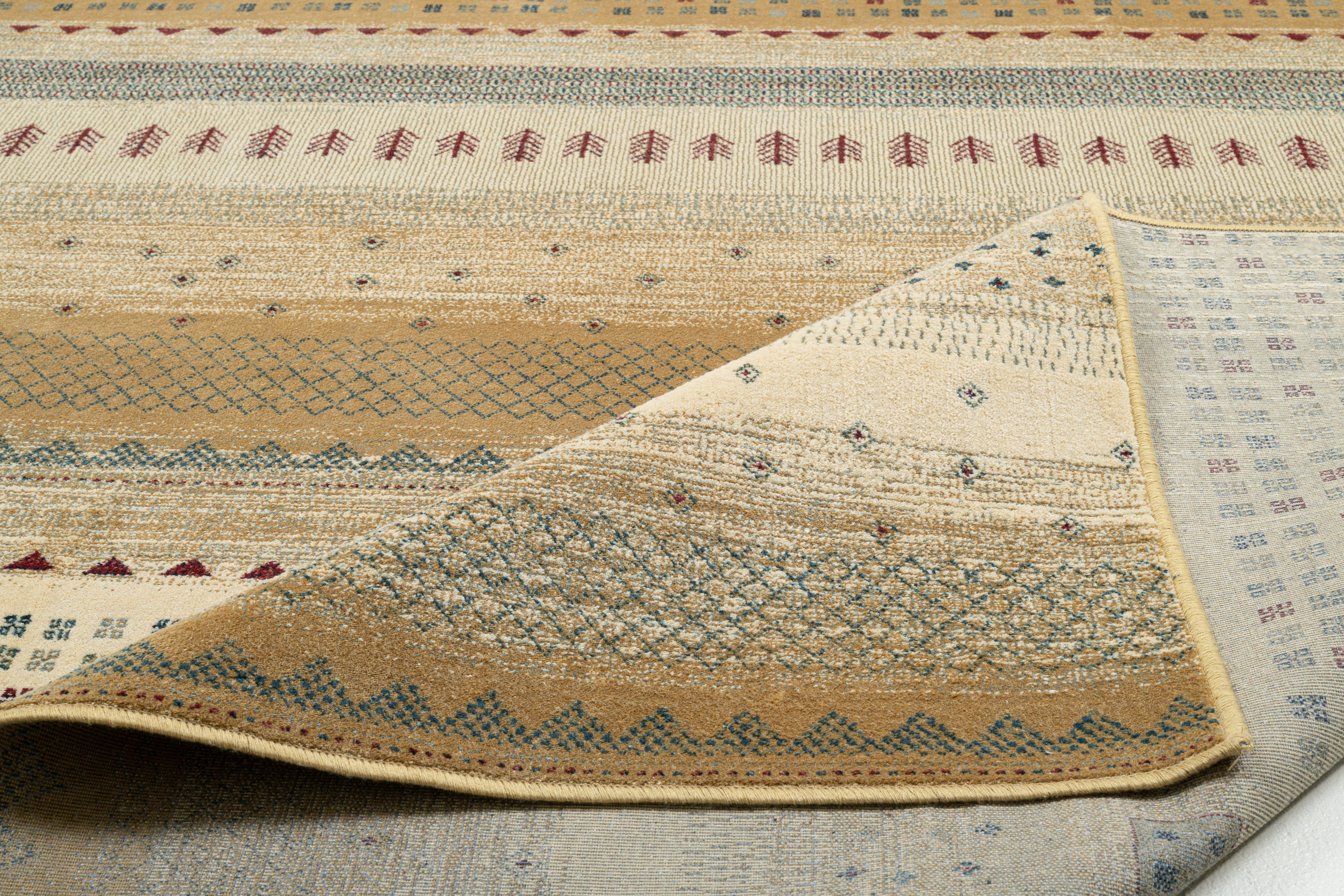 Gino Falcone Vloerkleed Cherina GF-132 Ethno design, gestreept, lichte glans, 100% viscose, woonkamer