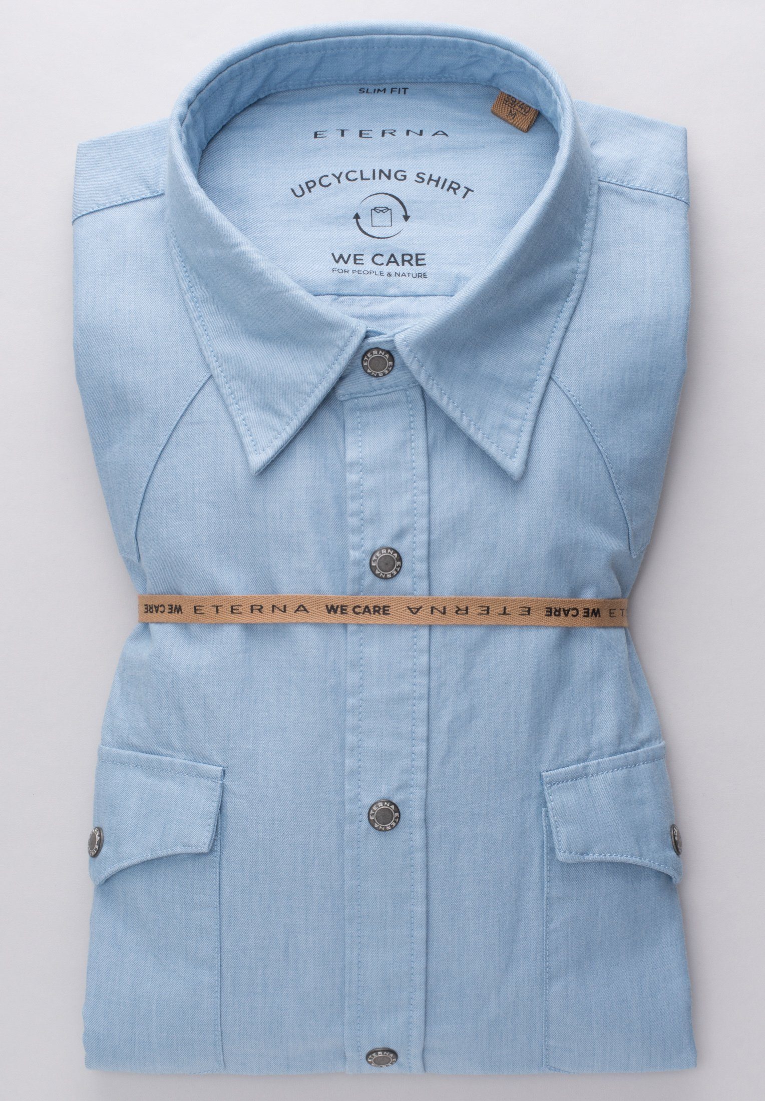 Eterna Overhemd met lange mouwen Slim fit EASY IRON (gemakkelijk te strijken)