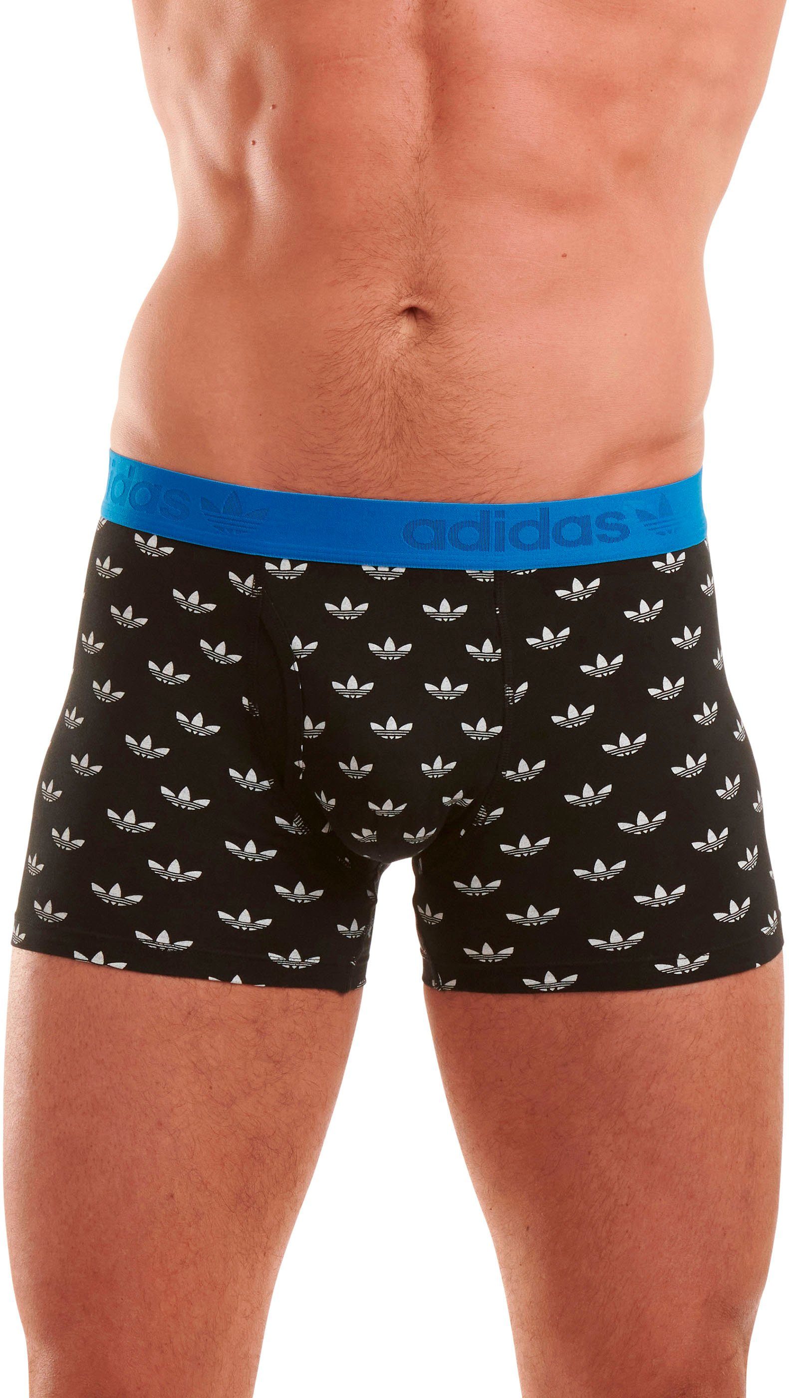 adidas Originals Trunk Comfort Flex Cotton met contrastkleurige band (Set van 2)