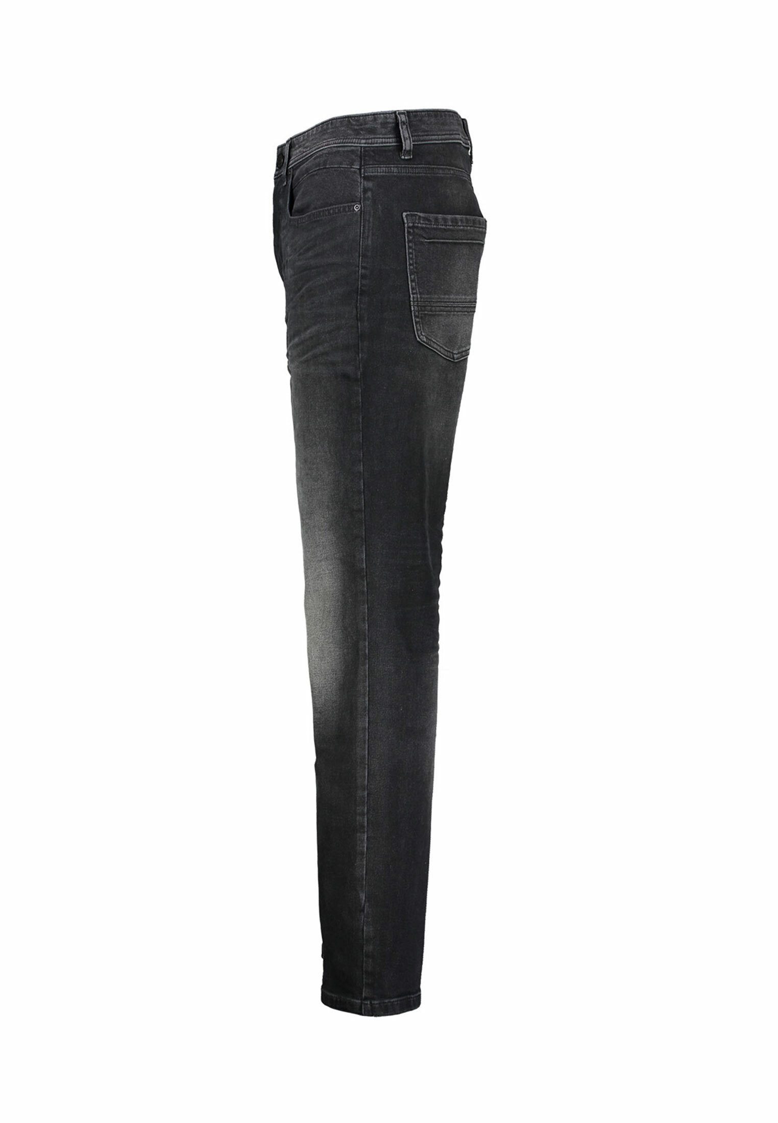 Lerros Relaxbroek LERROS BAXTER 5-Pocket-denim in used-look, RELAXED FIT, zwart