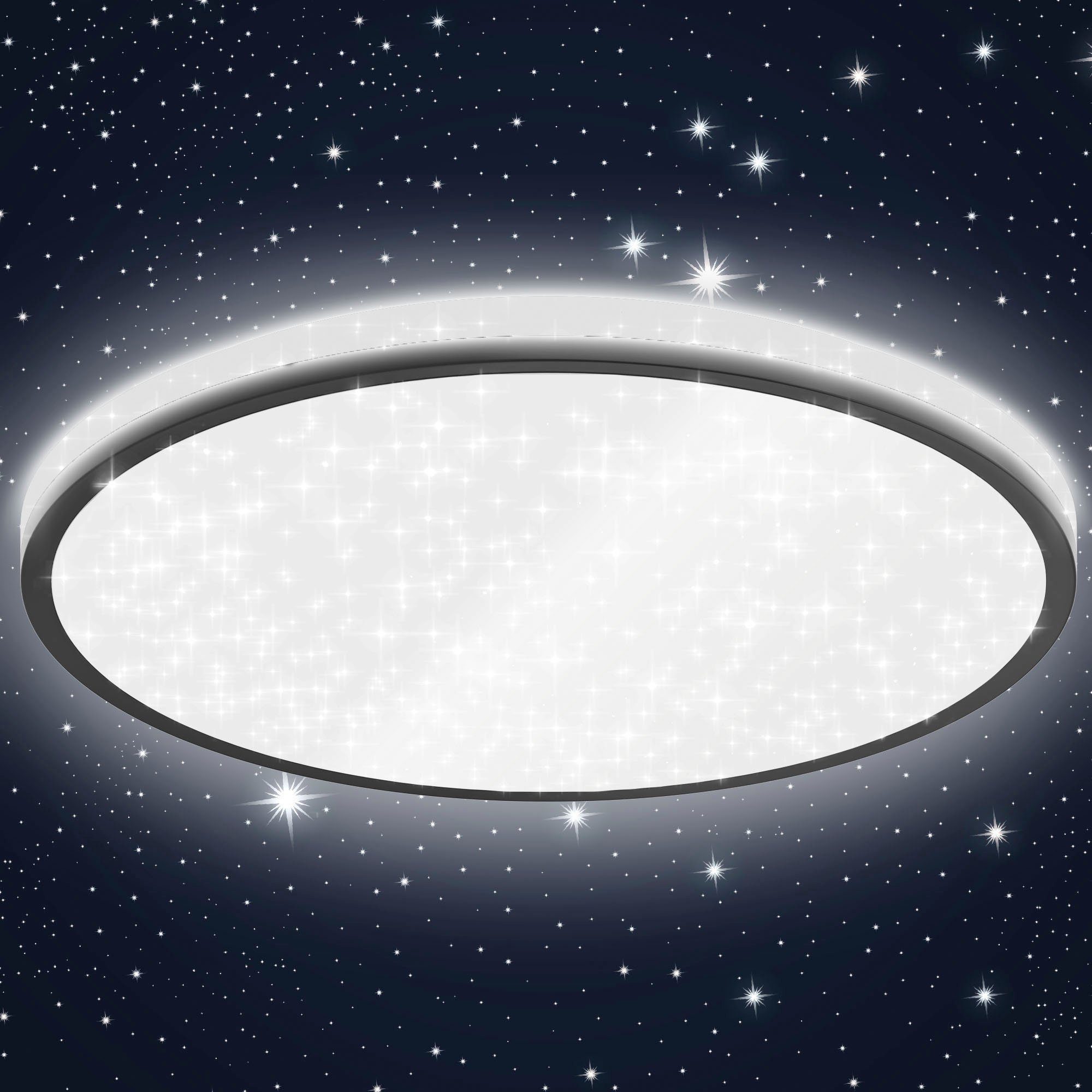 B.K.Licht Led-plafondlamp BK_DL1523 LED Deckenlampe, Sternenhimmel, Ø33cm, Neutralweißes Licht